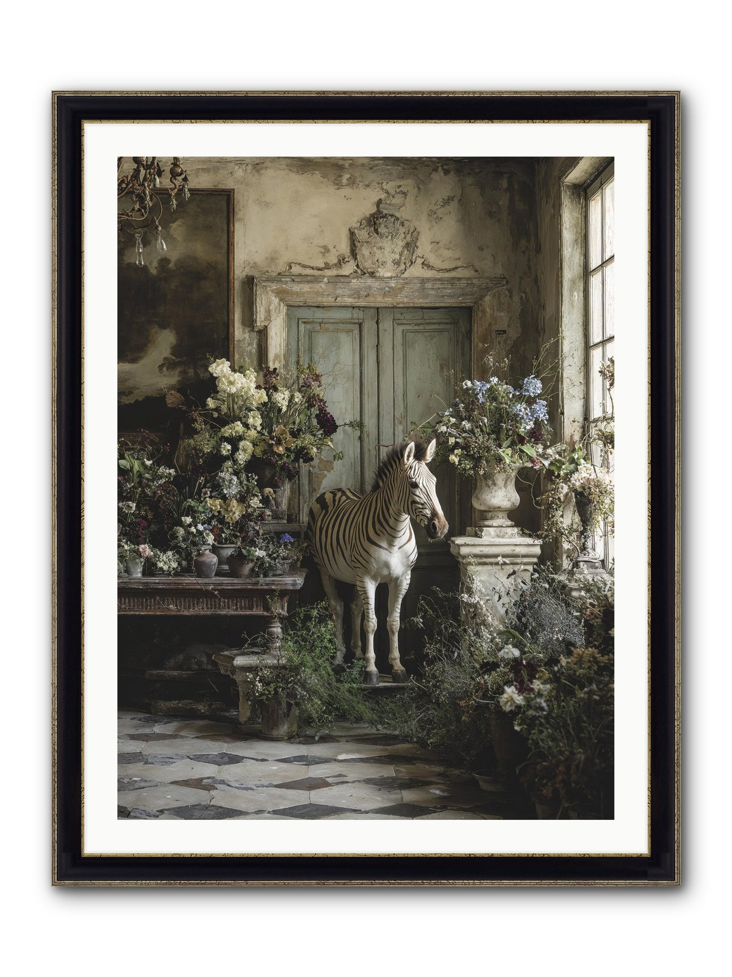Private Eden Framed Print - Black & Gold 30x40