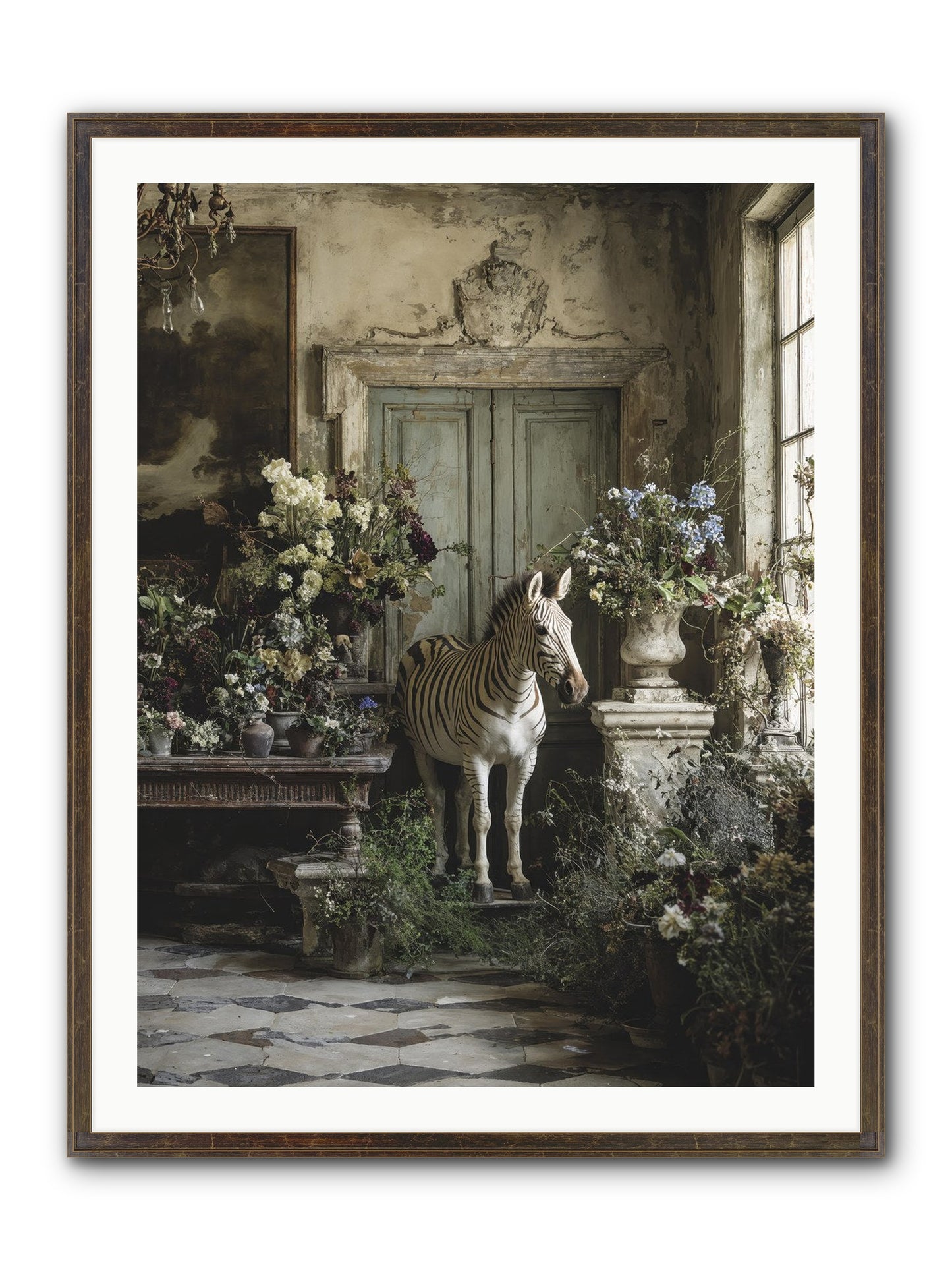 Private Eden Framed Print - Slimwoods Black/Gold 30x40
