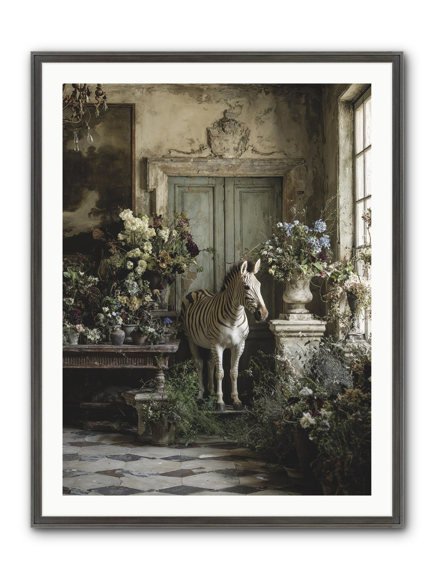 Private Eden Framed Print - Slimwoods Black/Silver 30x40