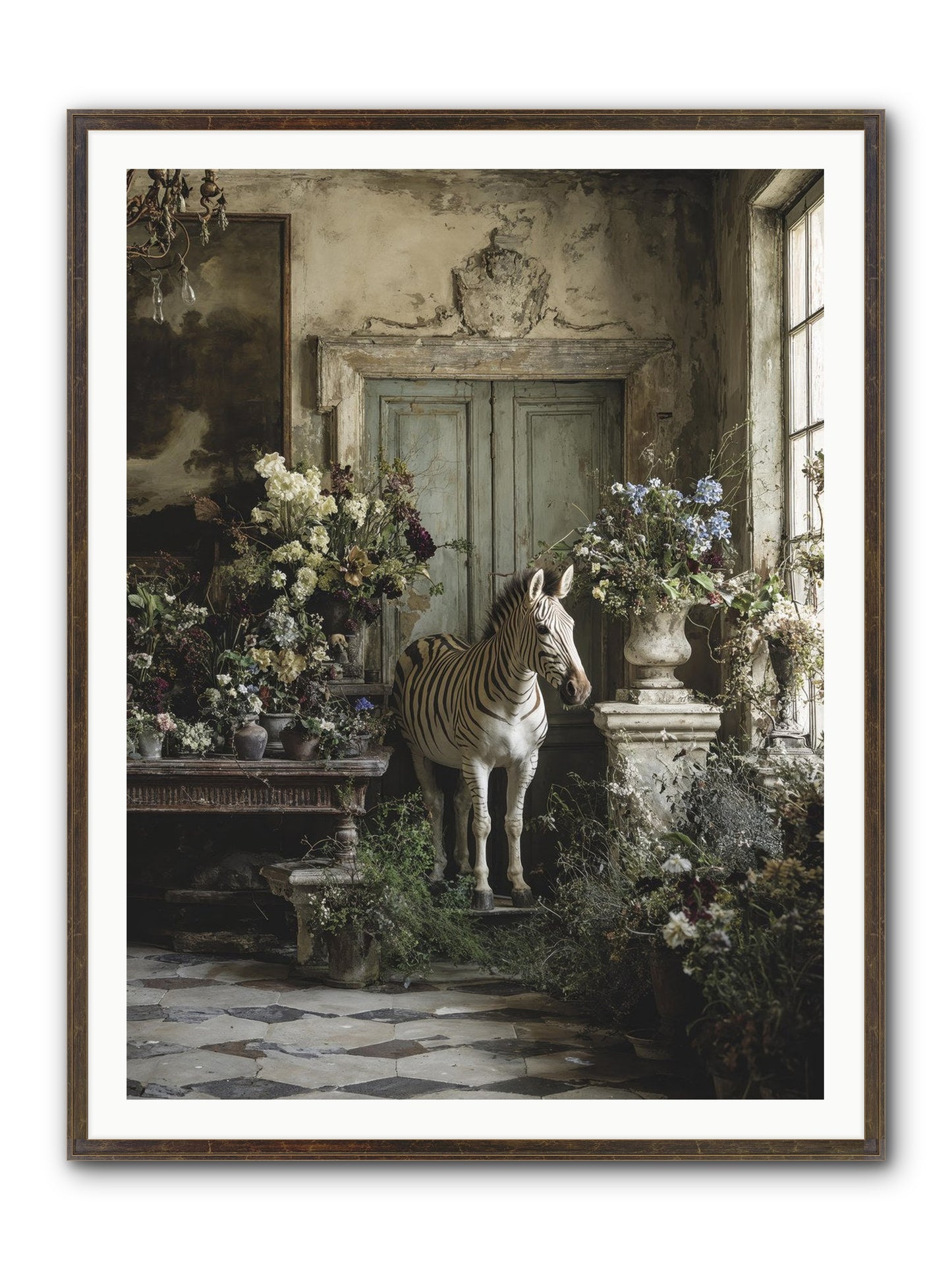 Private Eden Framed Print - Slimwoods Black/Gold 36x48