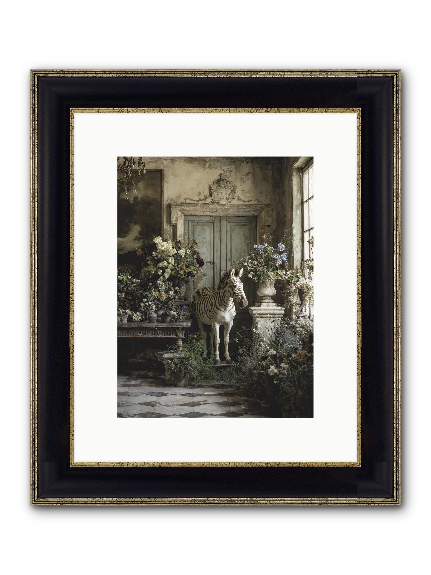 Private Eden Framed Print - Black & Gold 9x12