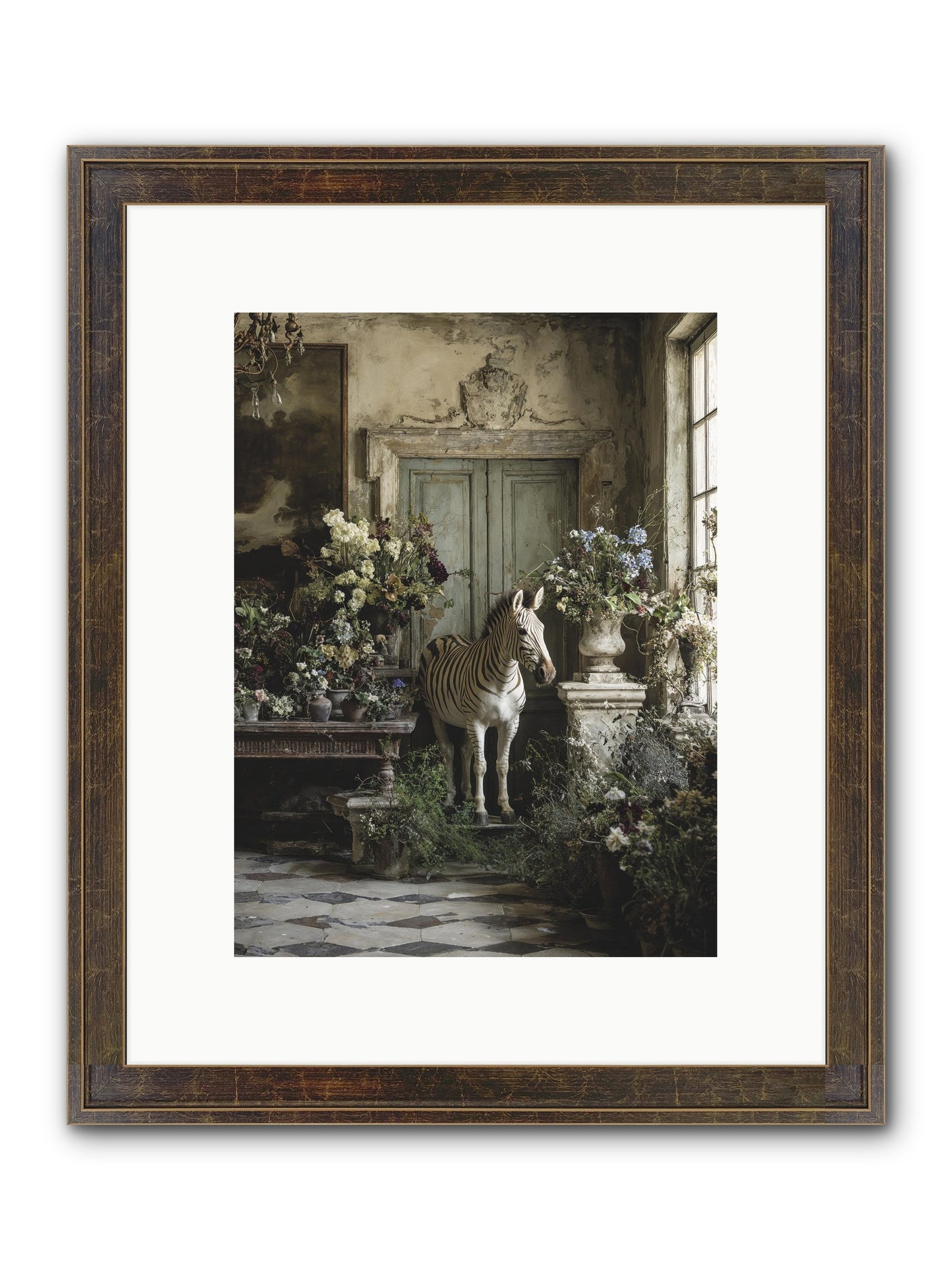 Private Eden Framed Print - Slimwoods Black/Gold 9x12