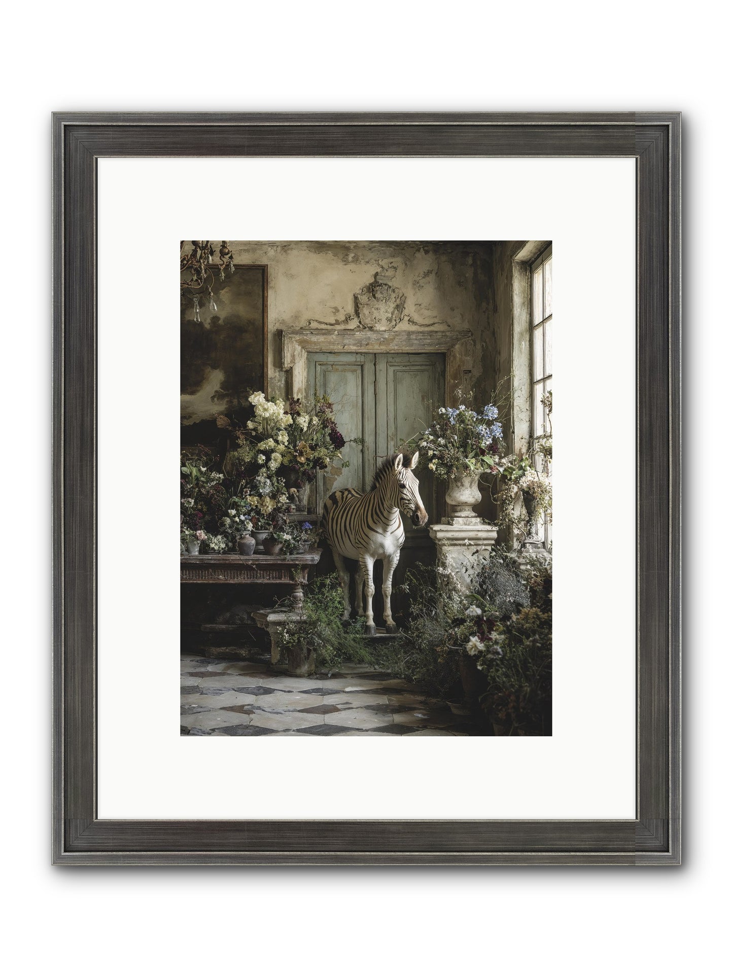 Private Eden Framed Print - Slimwoods Black/Silver 9x12
