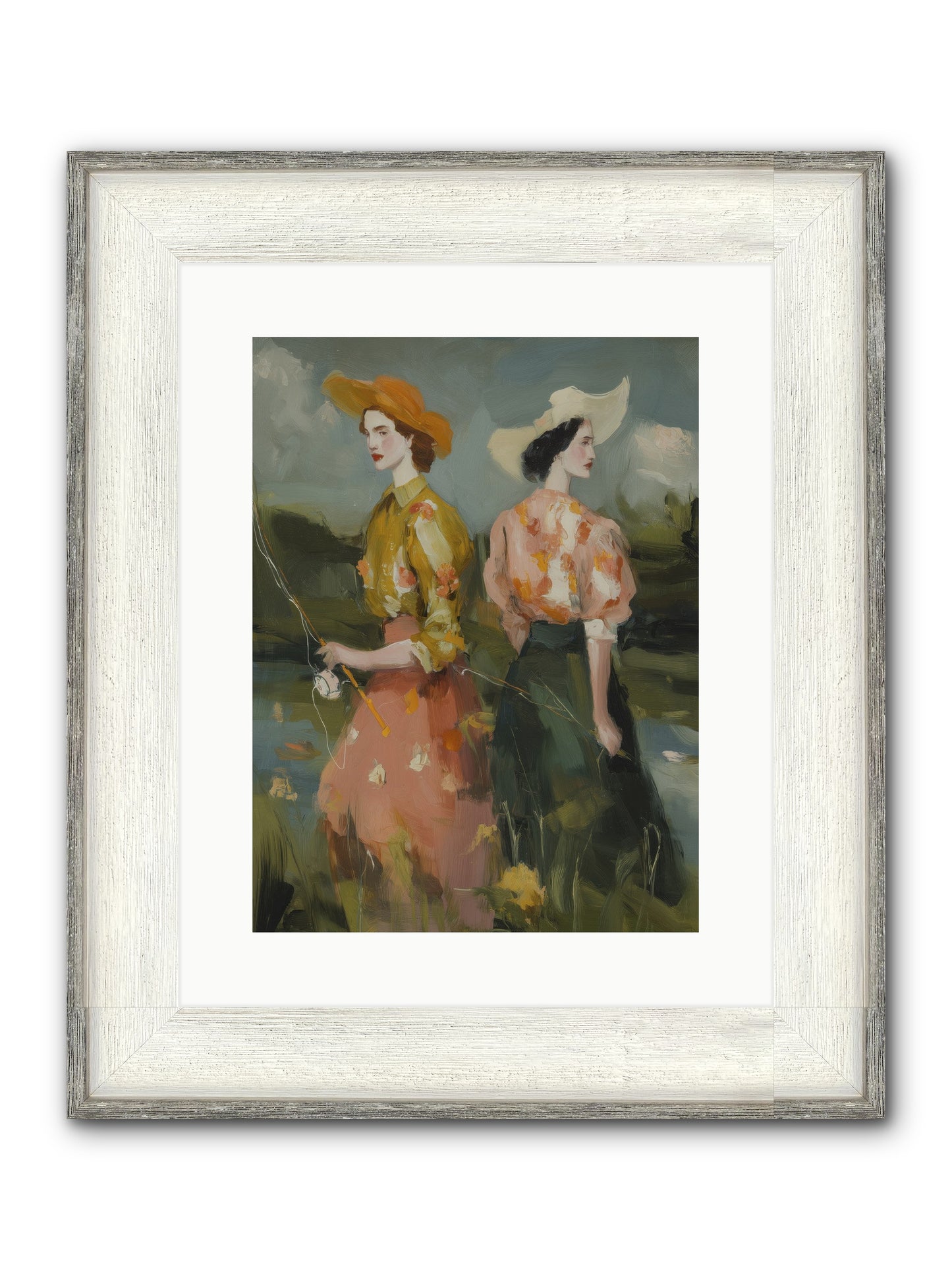 Promising Waters Framed Print - Driftwood White 12x16