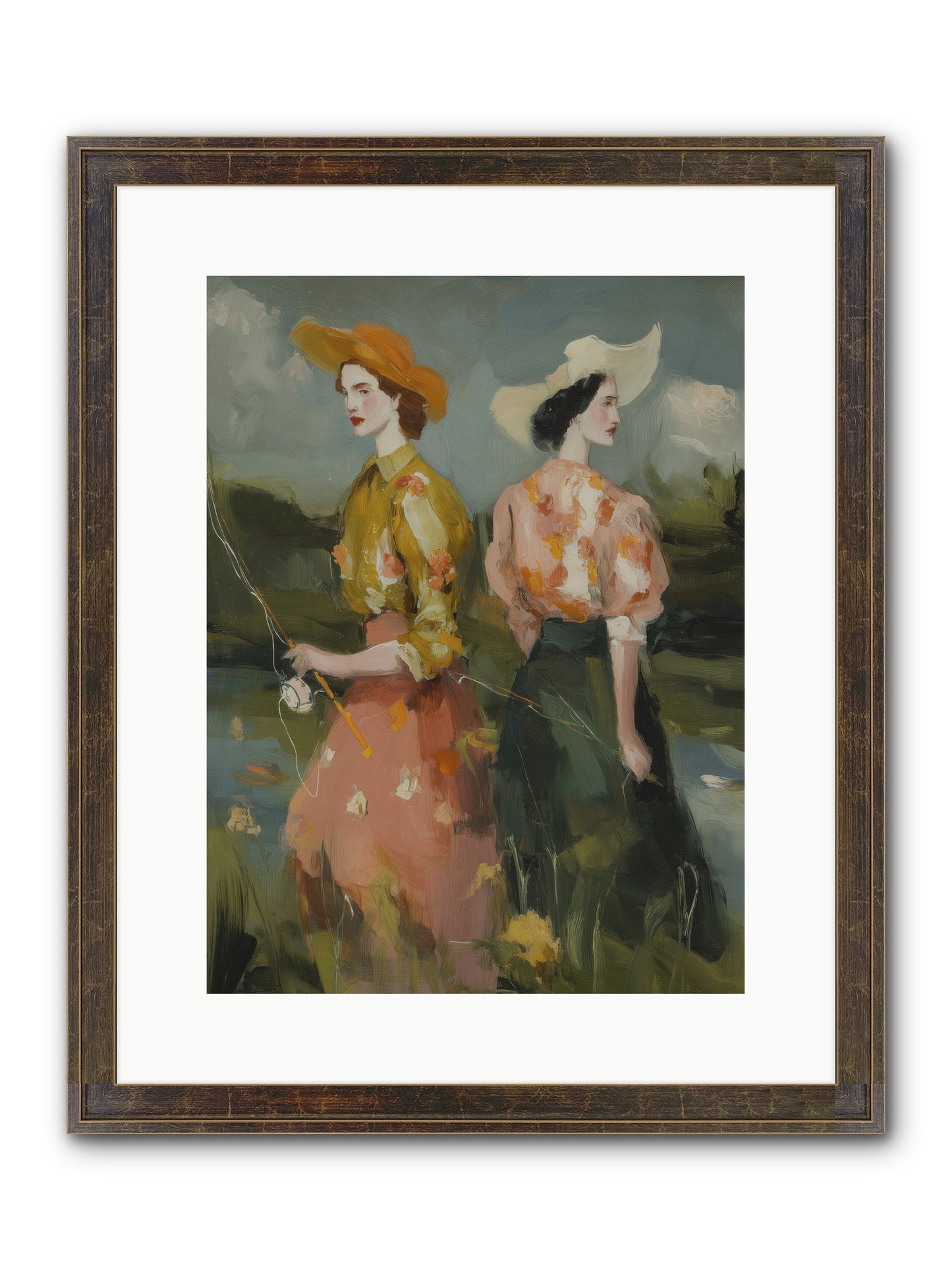 Promising Waters Framed Print - Slimwoods Black/Gold 12x16