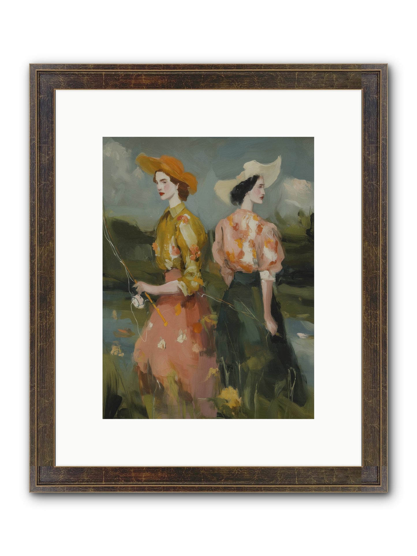 Promising Waters Framed Print - Slimwoods Black/Gold 9x12