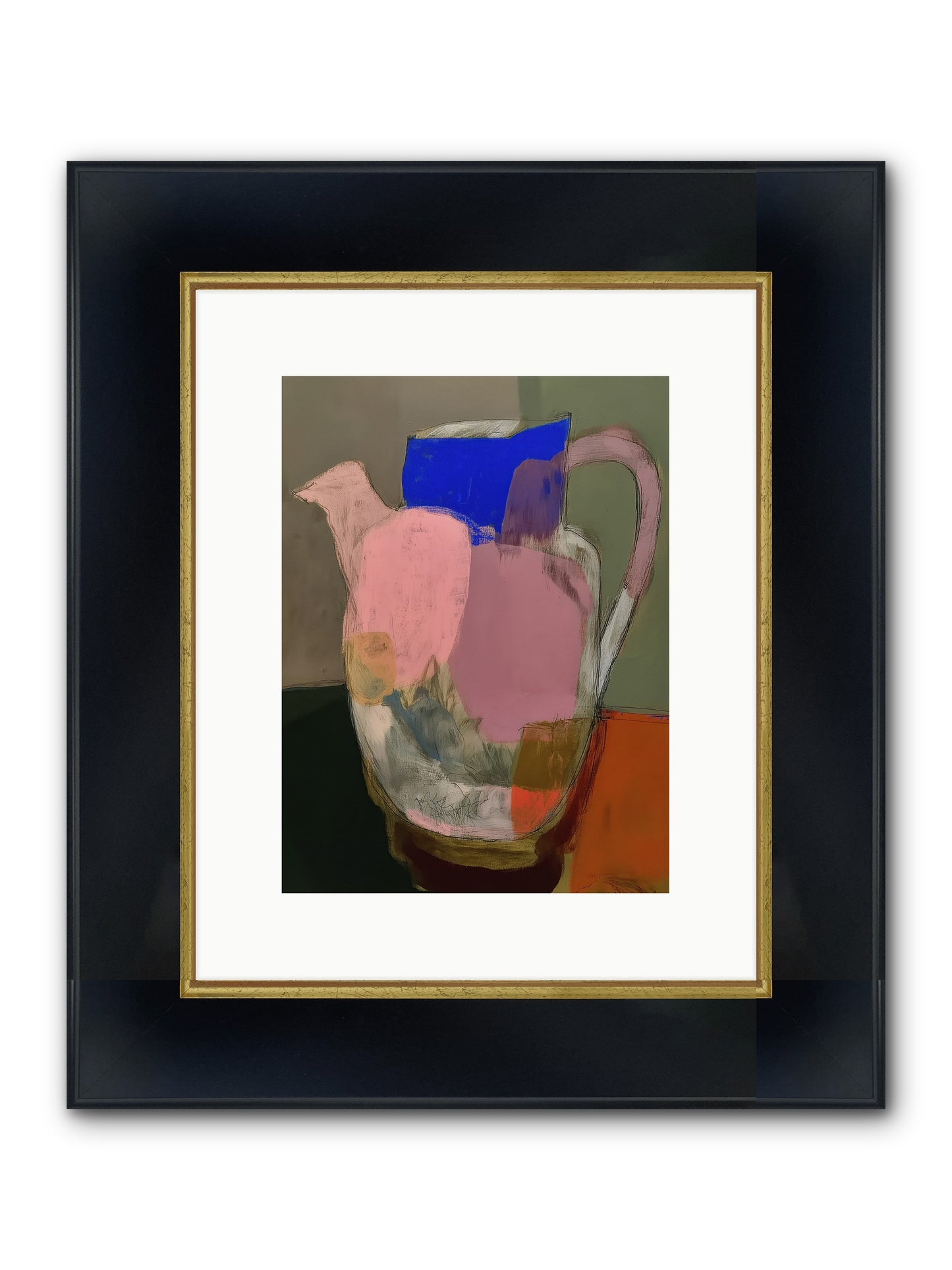 Provençal Days Framed Print - Wide Black w/Gold 9x12