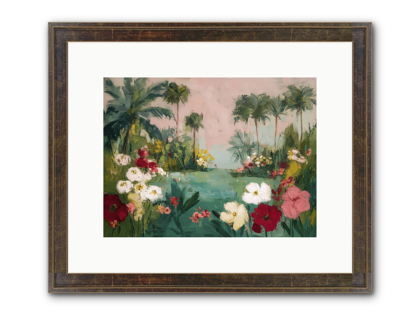 Provençal Paradise Framed Print - Slimwoods Black/Gold 12x9