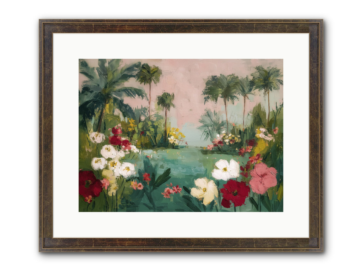 Provençal Paradise Framed Print - Slimwoods Black/Gold 16x12