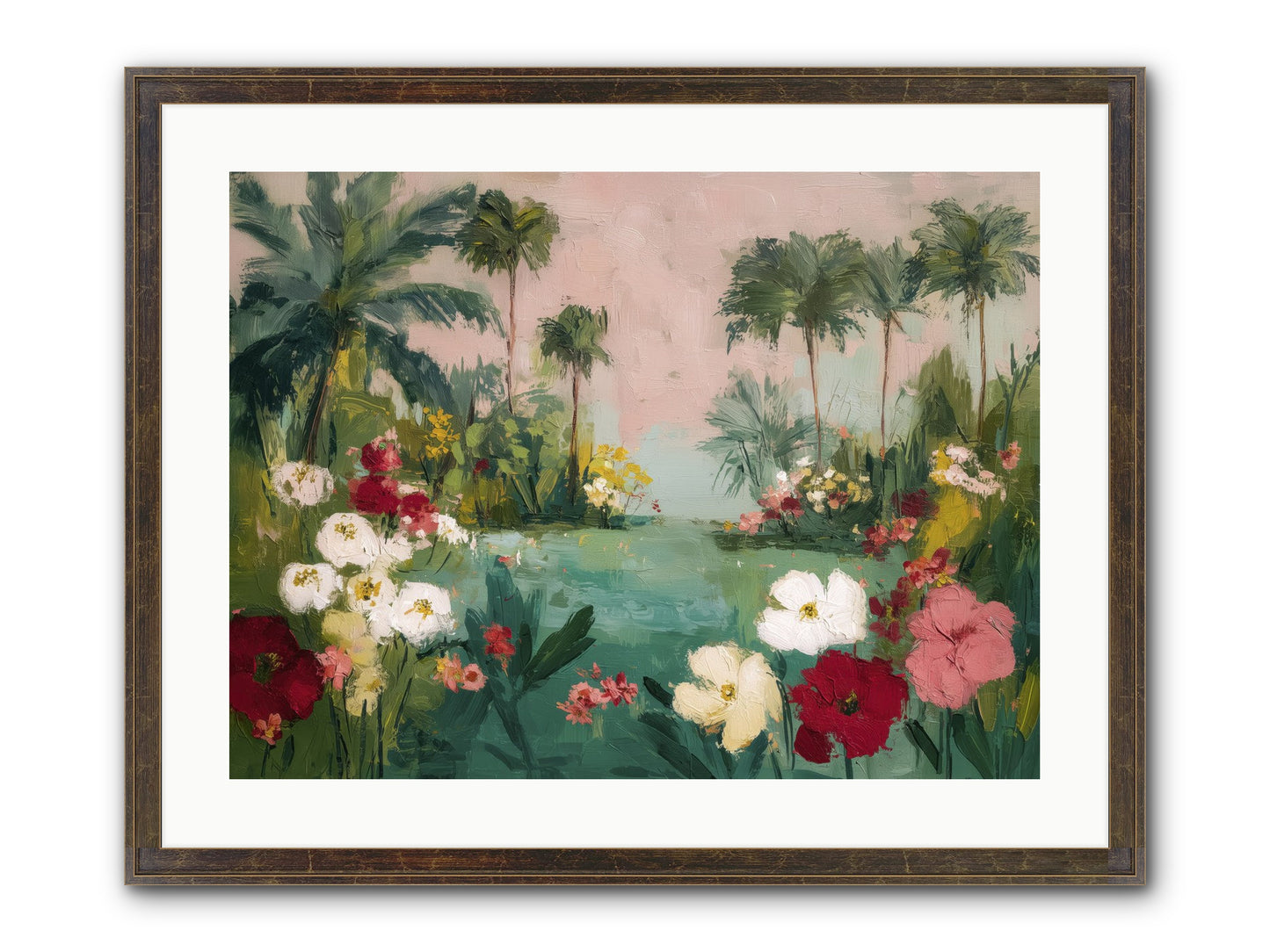 Provençal Paradise Framed Print - Slimwoods Black/Gold 24x18