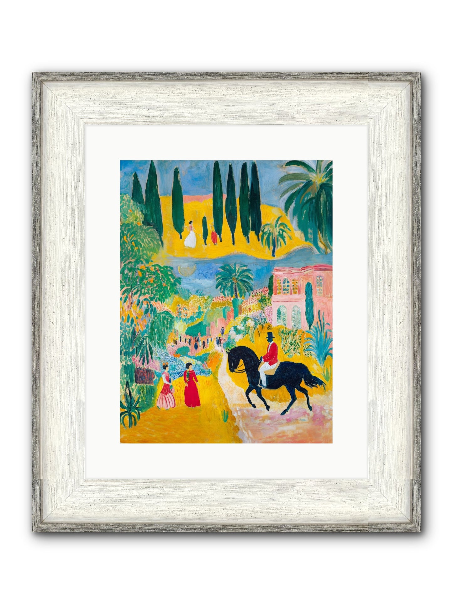 Provence Plays Framed Print - Driftwood White 12x16