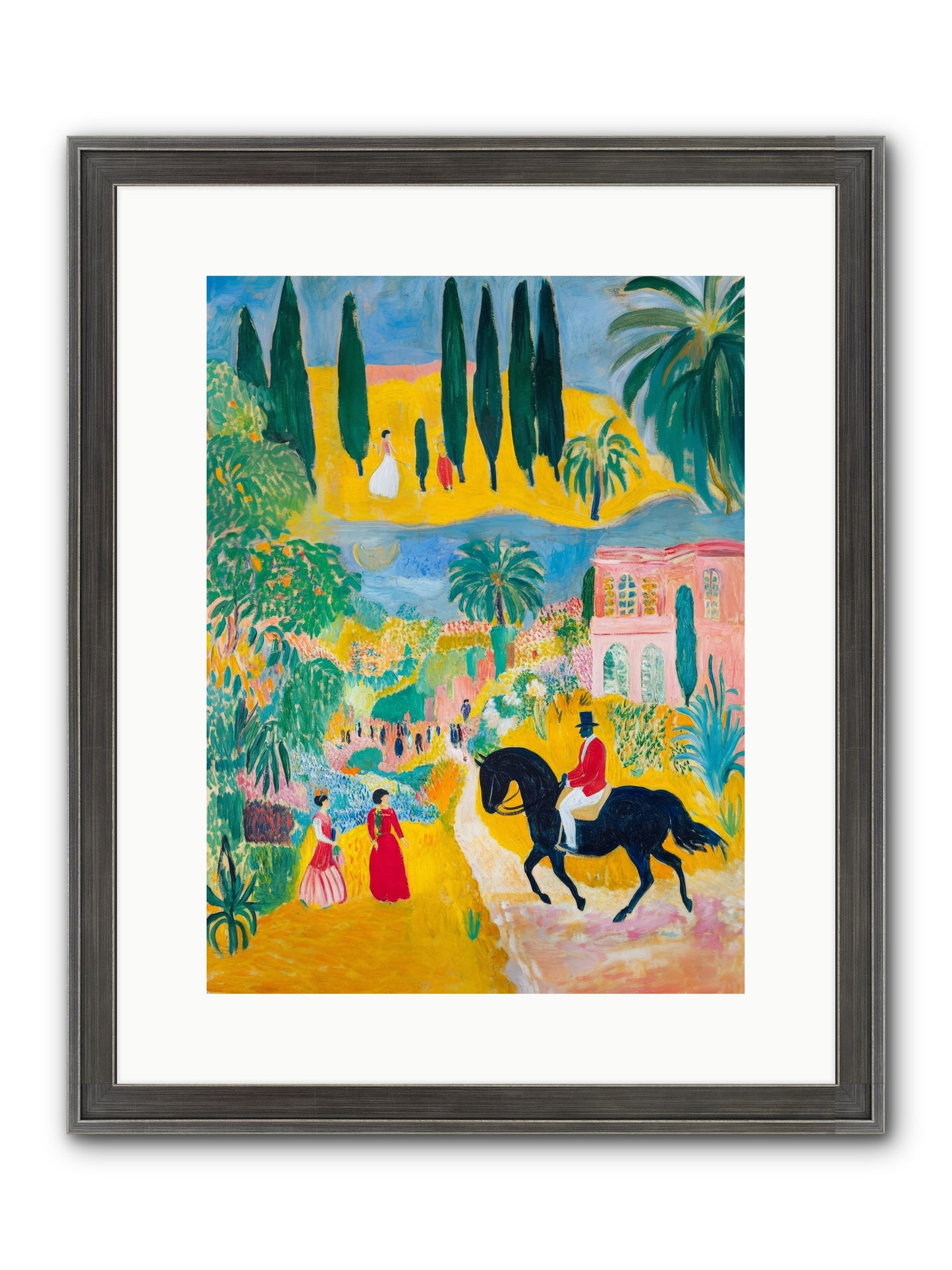 Provence Plays Framed Print - Slimwoods Black/Silver 12x16