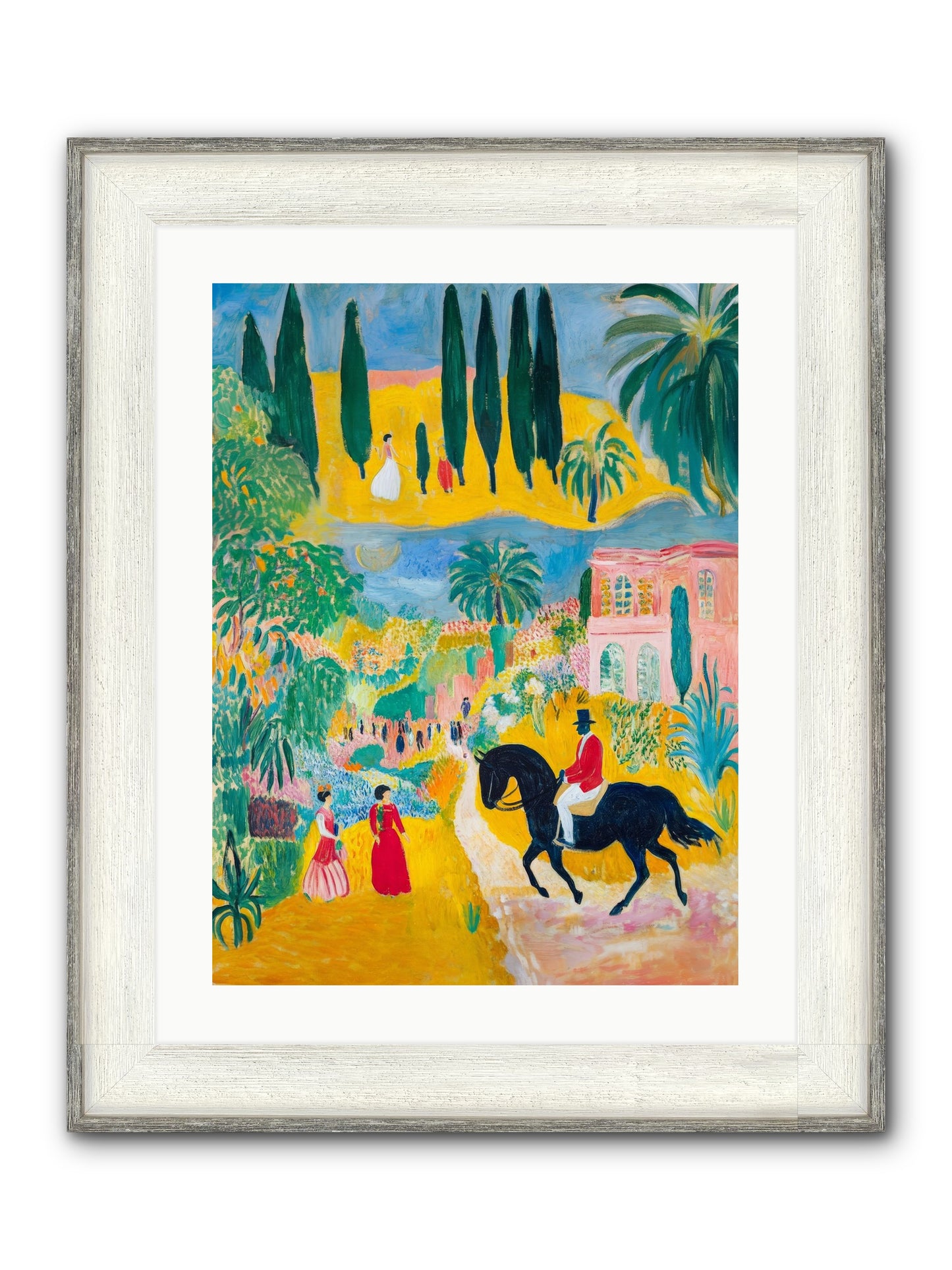 Provence Plays Framed Print - Driftwood White 18x24