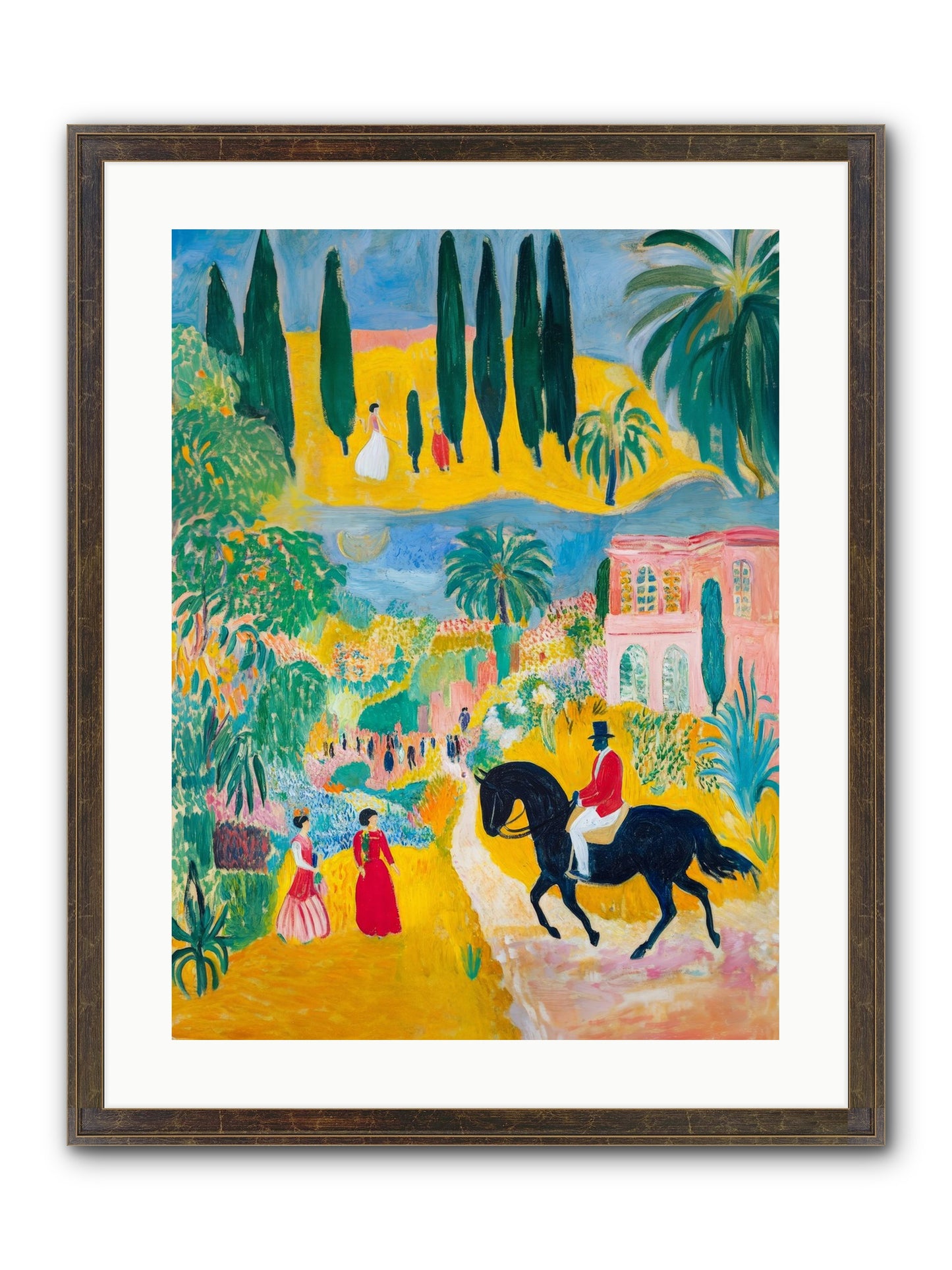 Provence Plays Framed Print - Slimwoods Black/Gold 18x24