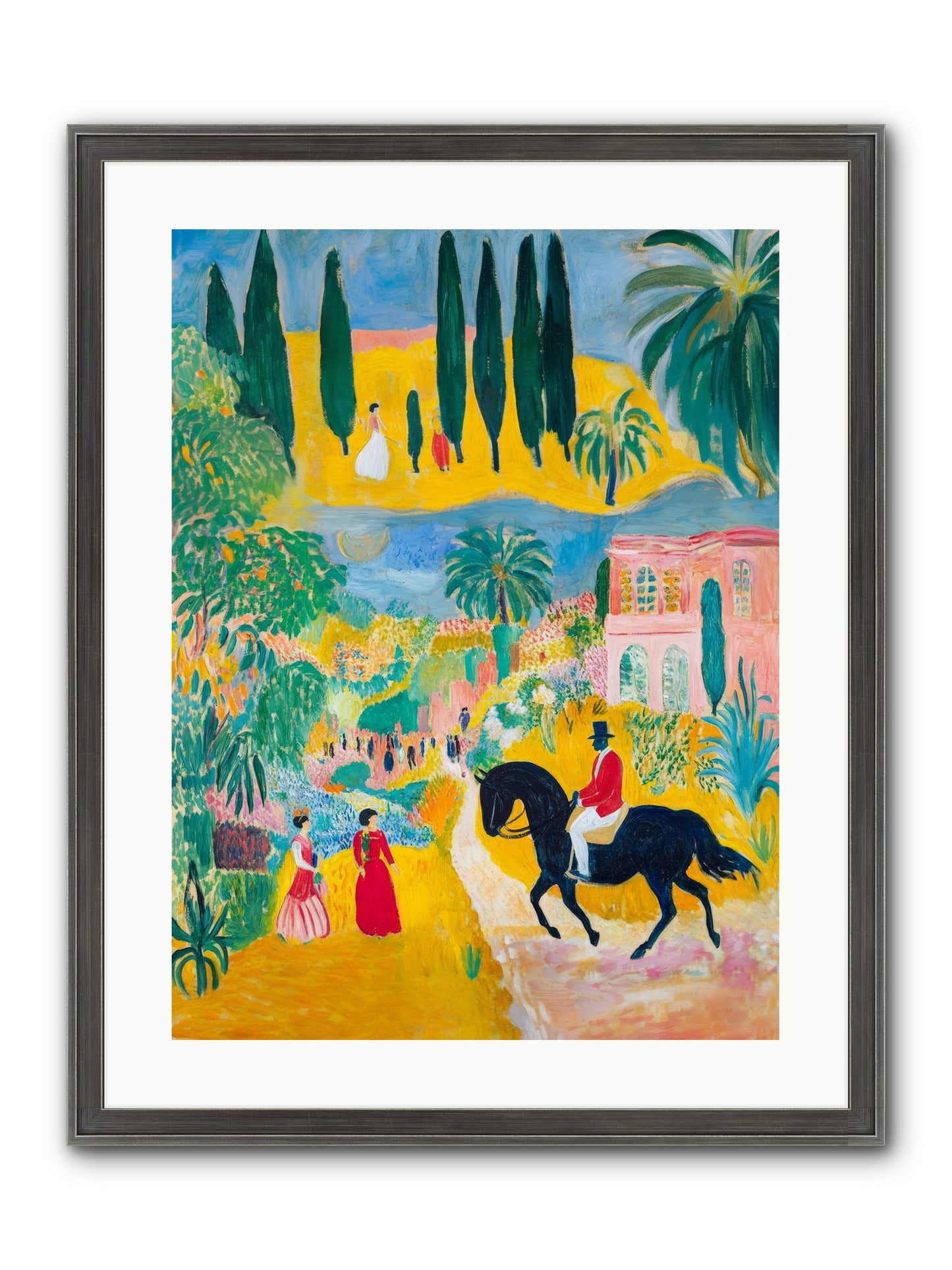 Provence Plays Framed Print - Slimwoods Black/Silver 18x24