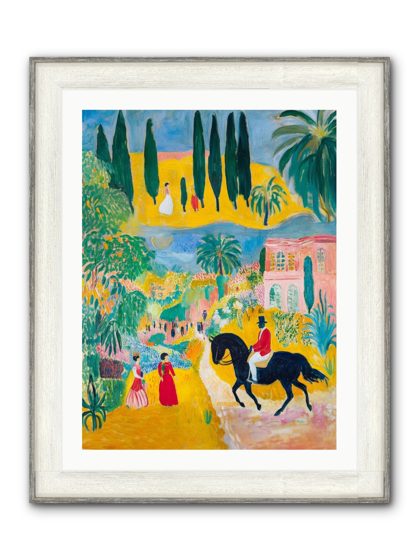 Provence Plays Framed Print - Driftwood White 24x32