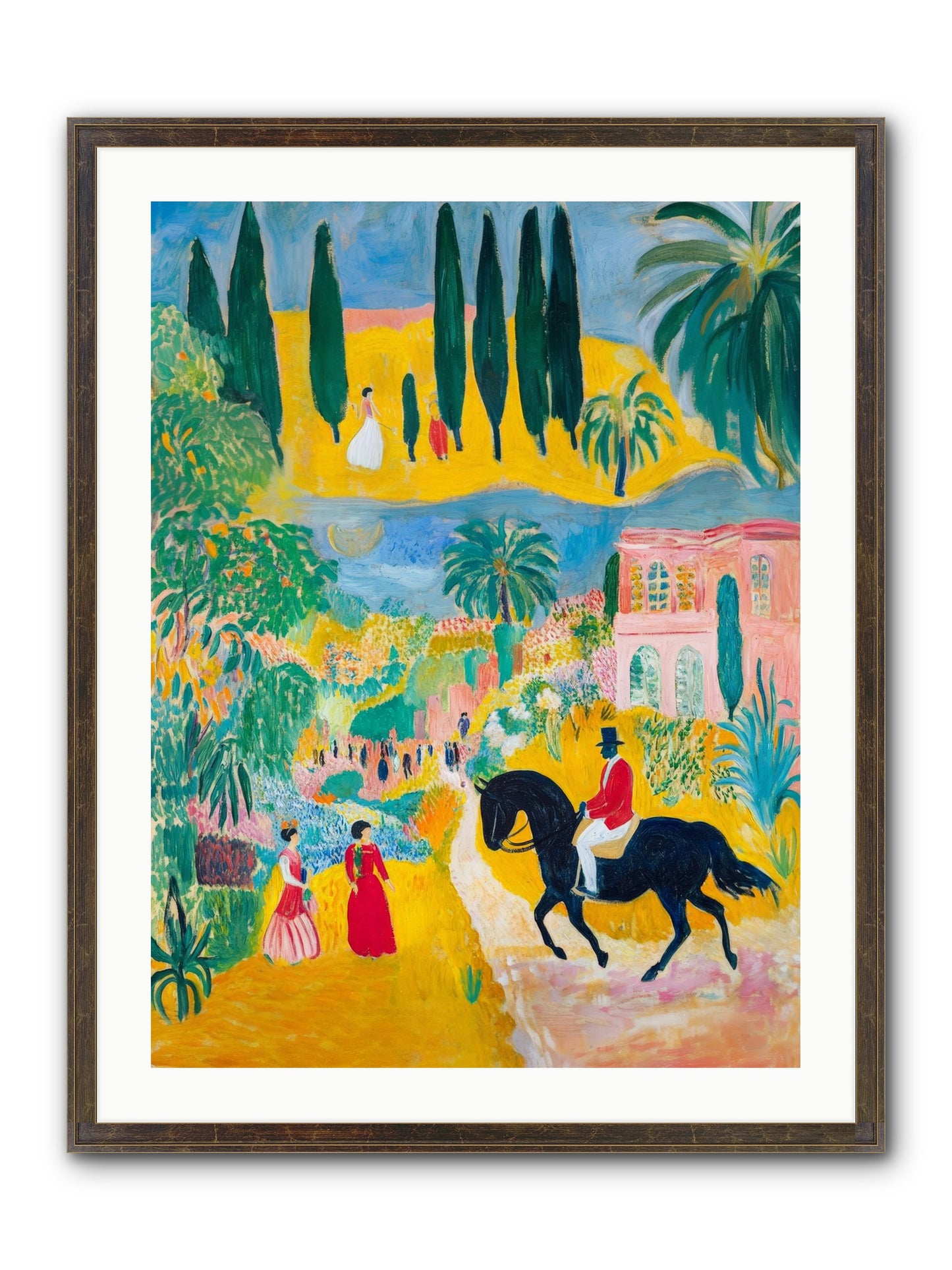 Provence Plays Framed Print - Slimwoods Black/Gold 24x32