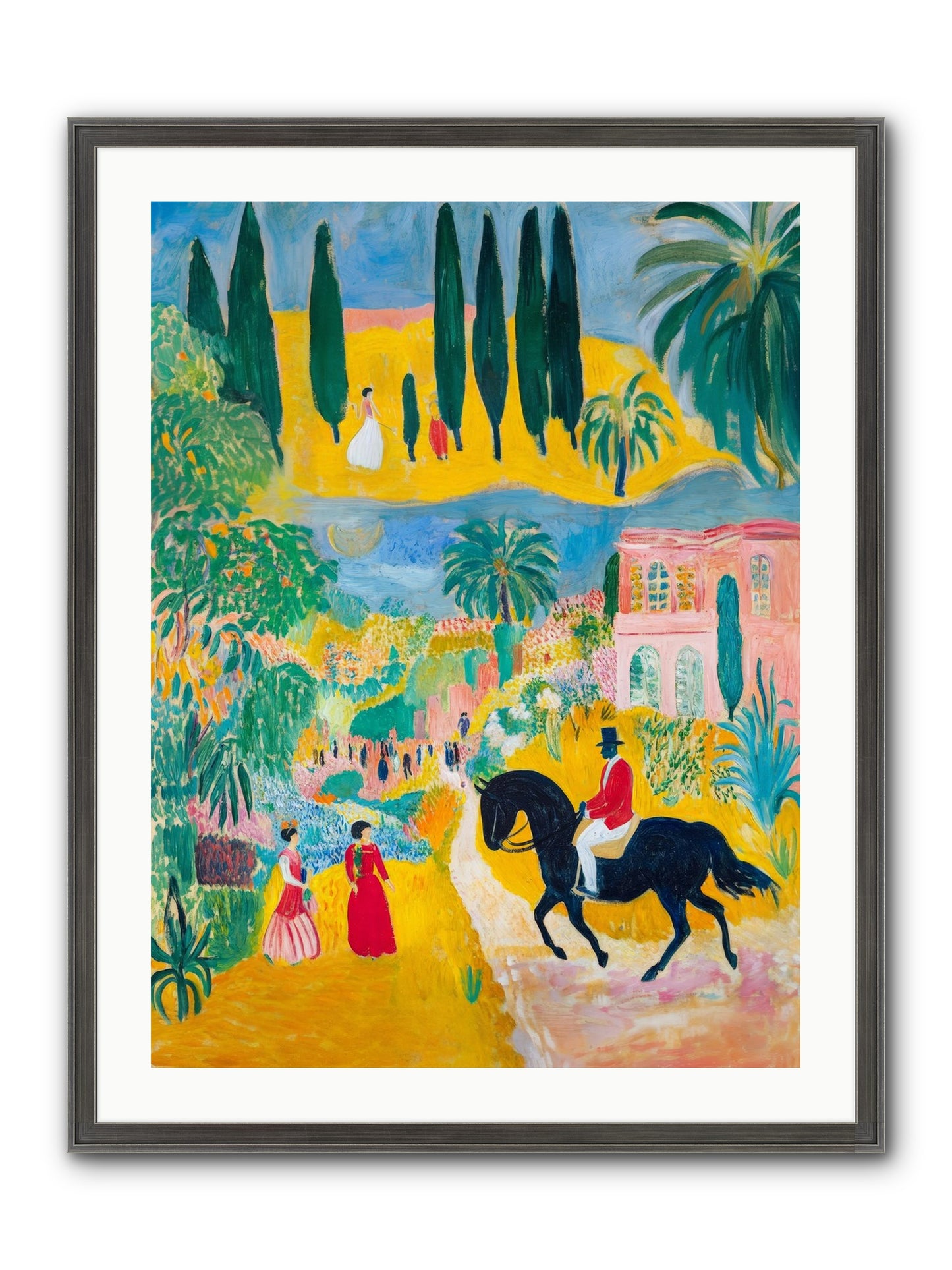 Provence Plays Framed Print - Slimwoods Black/Silver 24x32