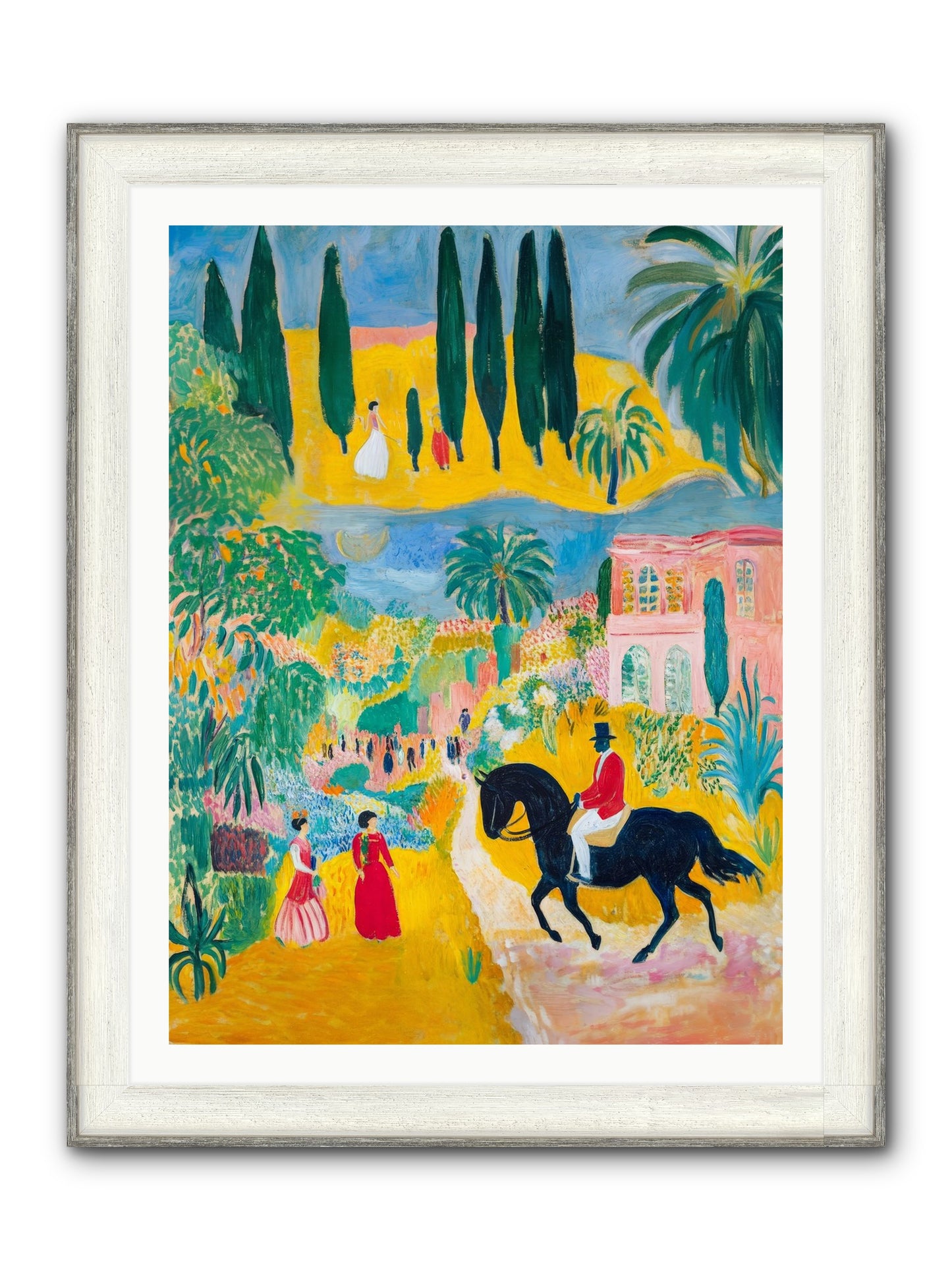 Provence Plays Framed Print - Driftwood White 30x40