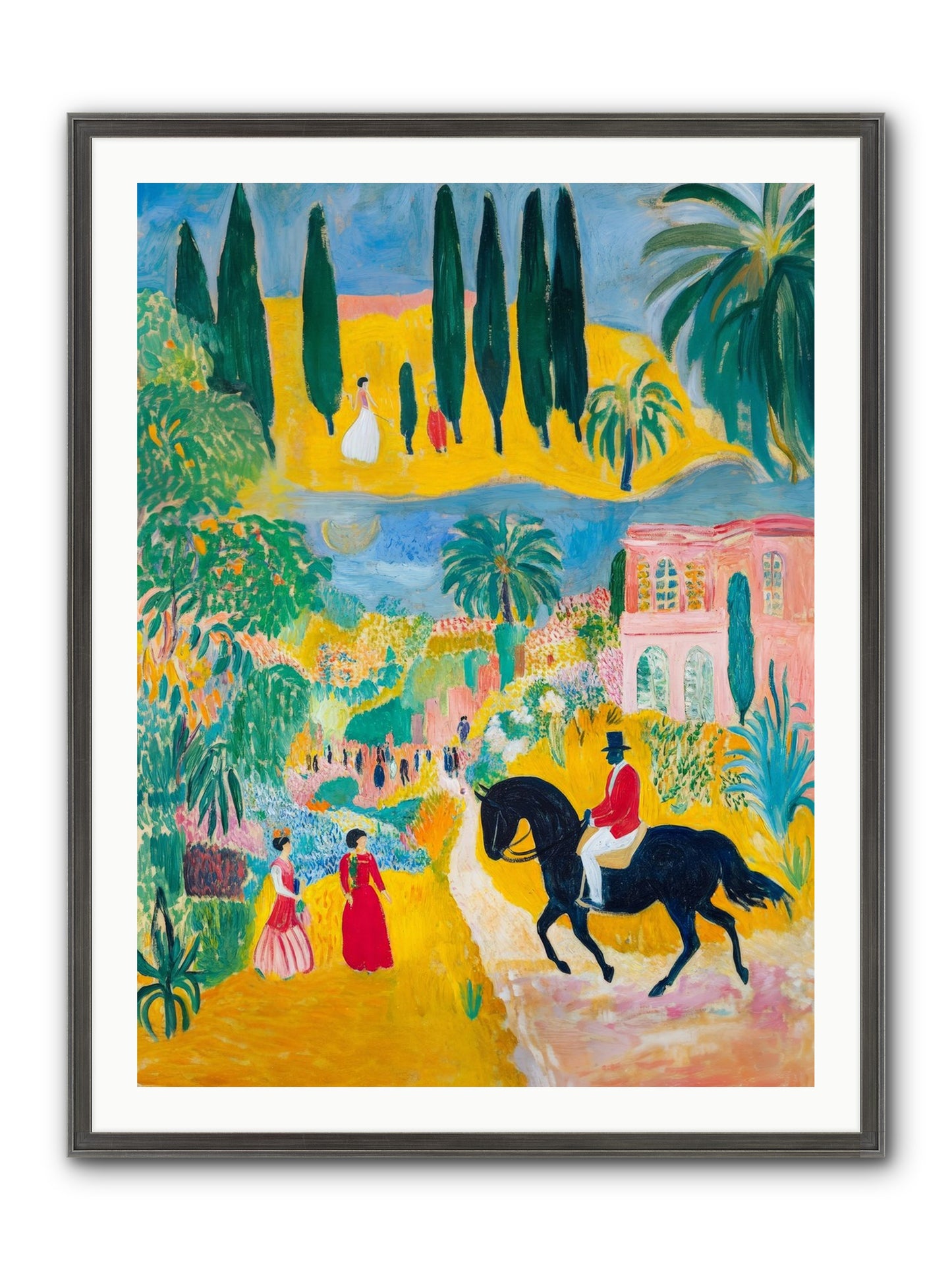 Provence Plays Framed Print - Slimwoods Black/Silver 30x40