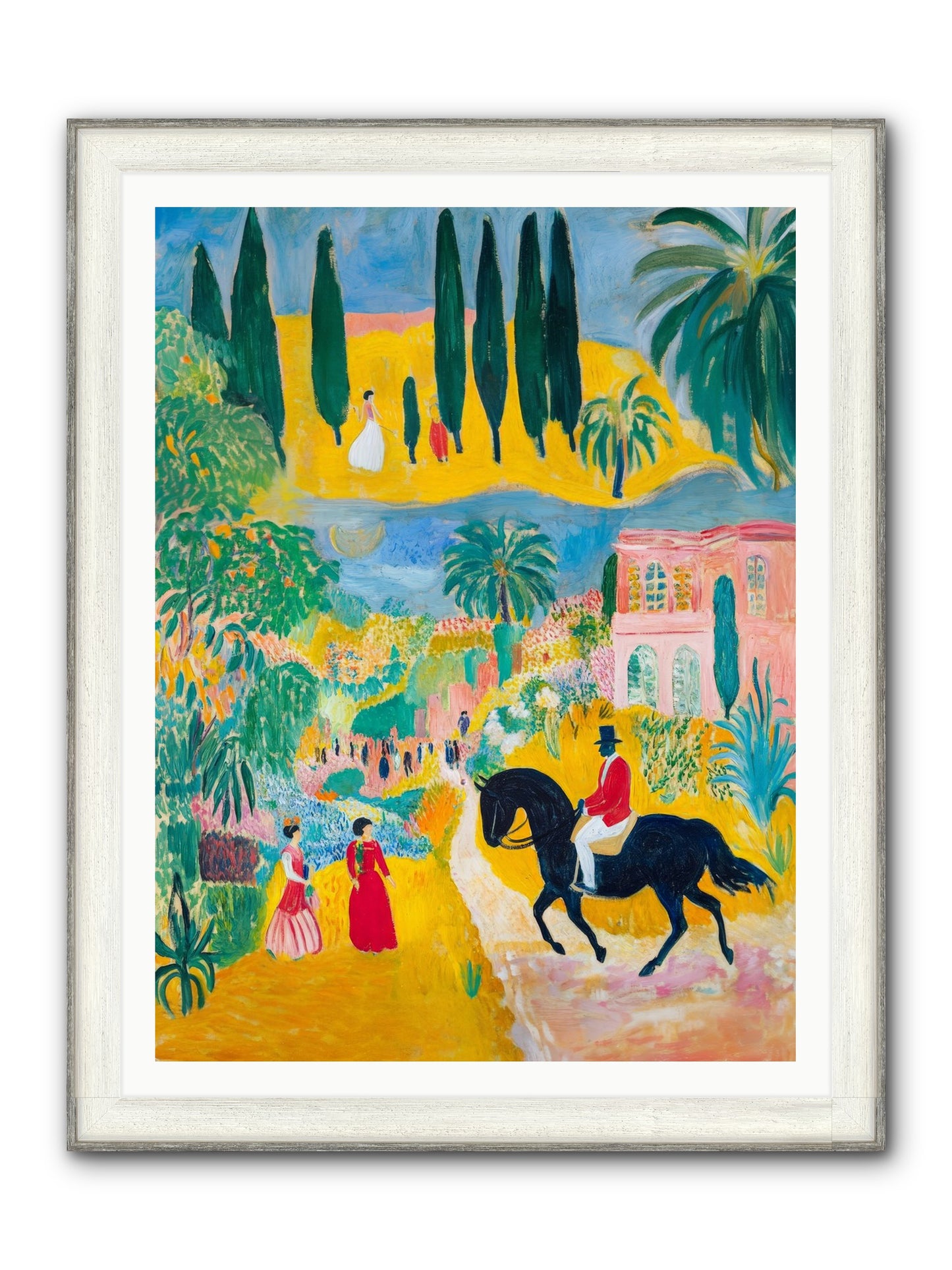 Provence Plays Framed Print - Driftwood White 36x48