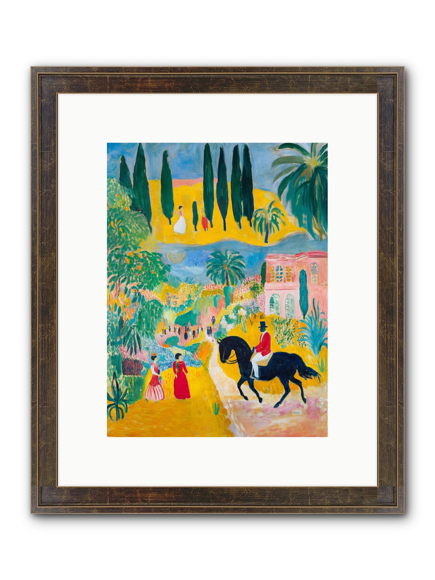 Provence Plays Framed Print - Slimwoods Black/Gold 9x12