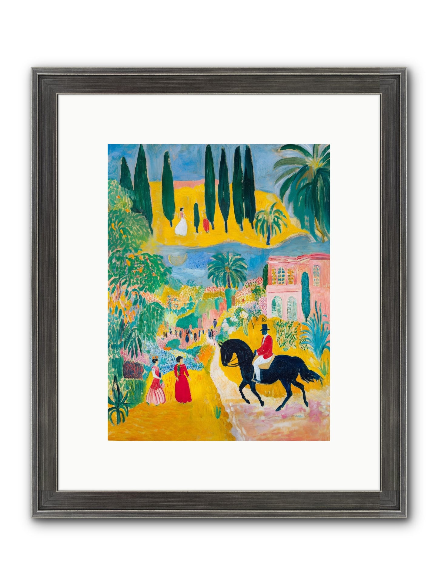 Provence Plays Framed Print - Slimwoods Black/Silver 9x12
