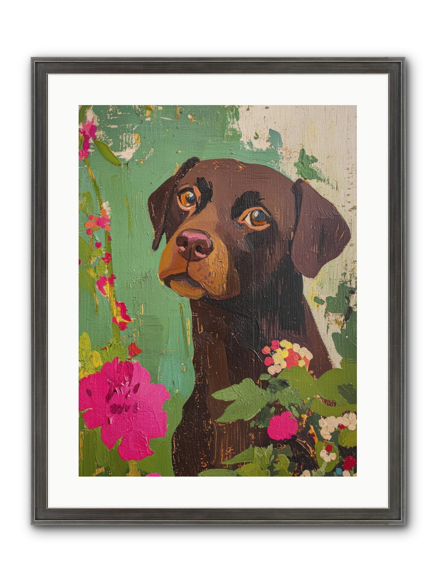 Puddingface Framed Print - Slimwoods Black/Silver 18x24