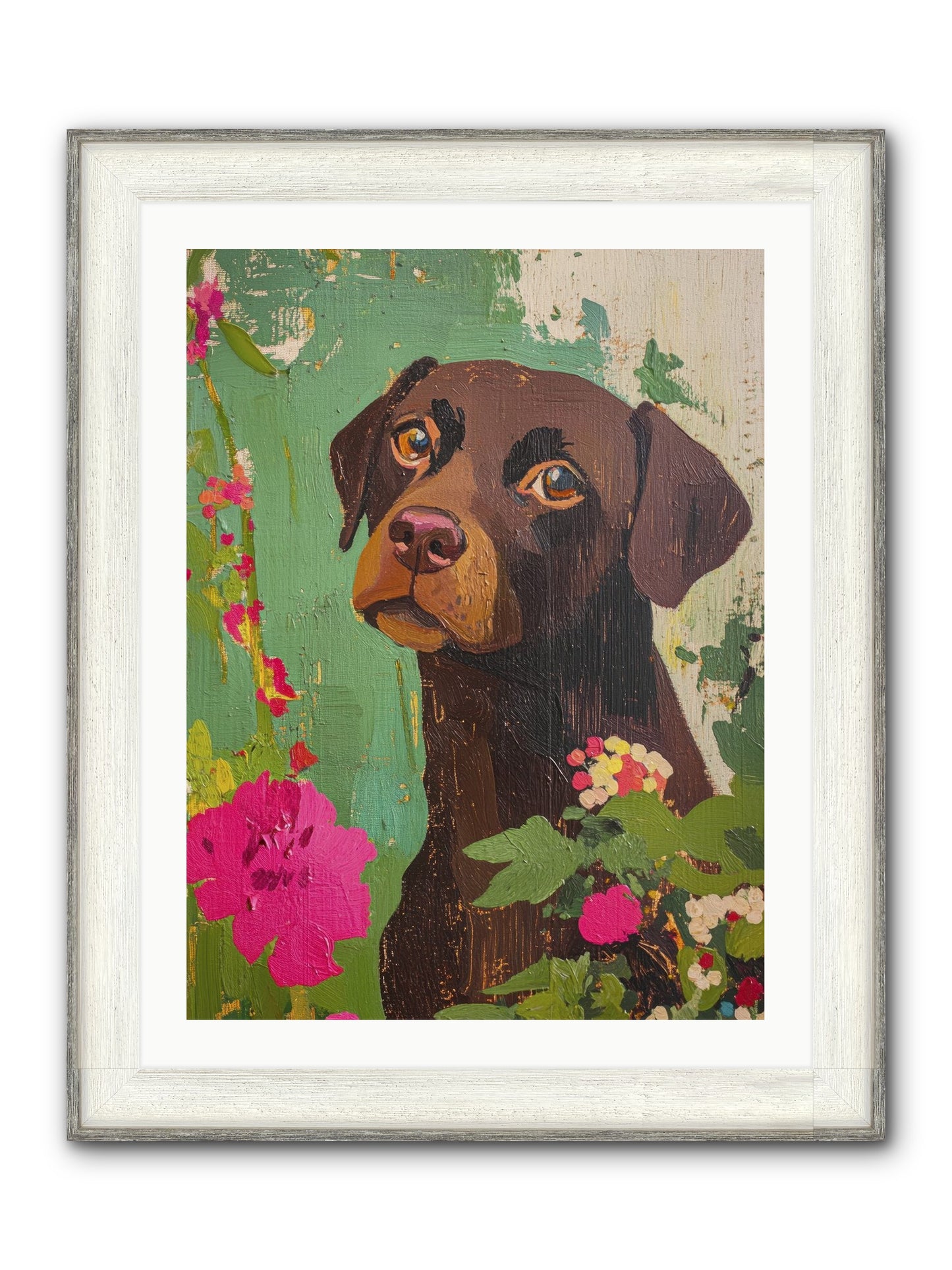 Puddingface Framed Print - Driftwood White 24x32