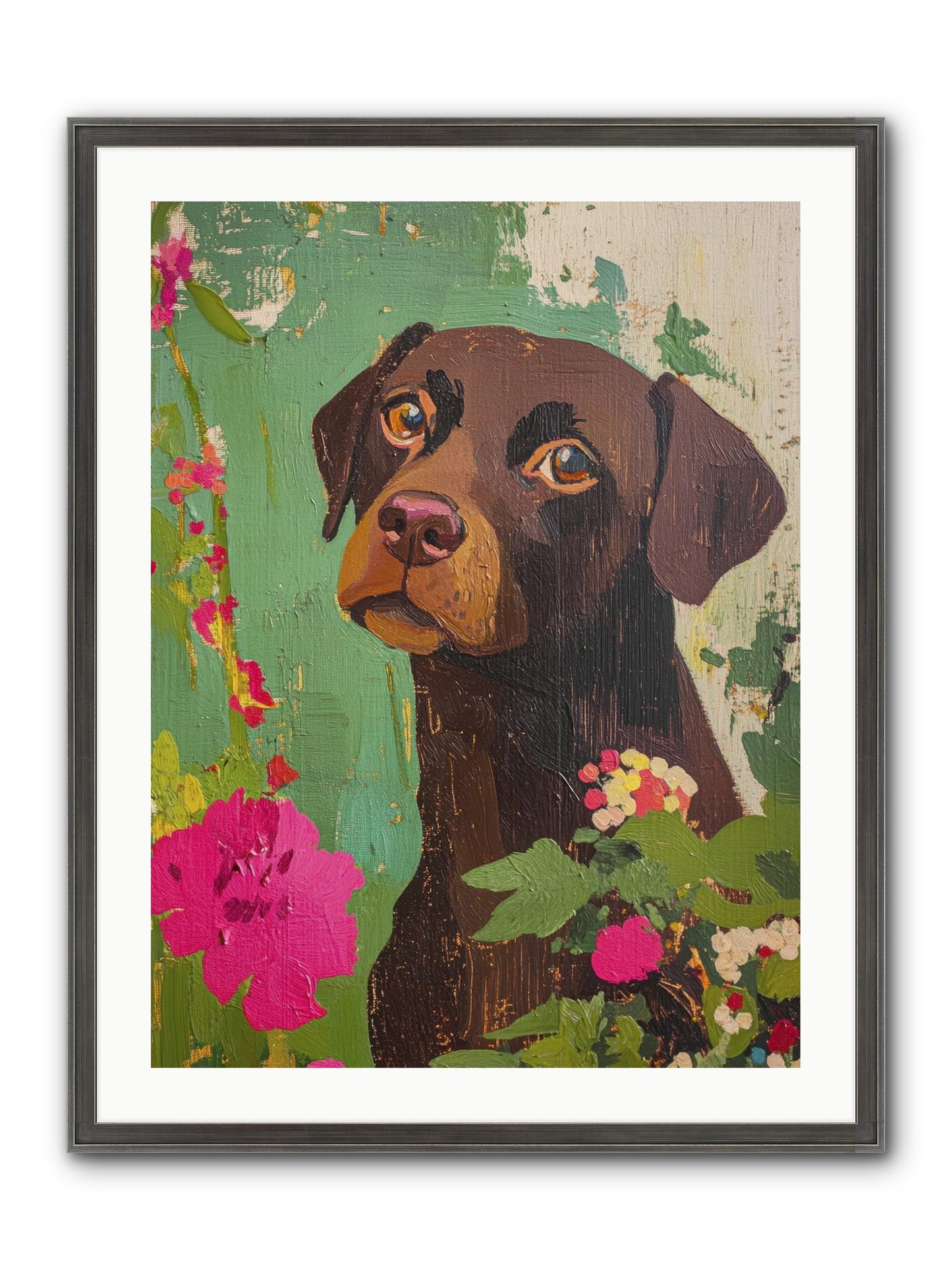 Puddingface Framed Print - Slimwoods Black/Silver 24x32