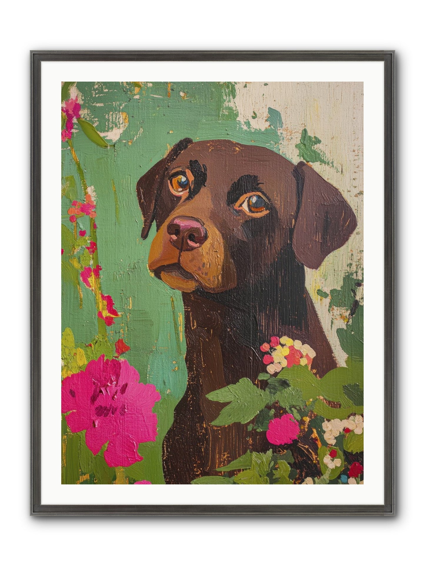 Puddingface Framed Print - Slimwoods Black/Silver 30x40