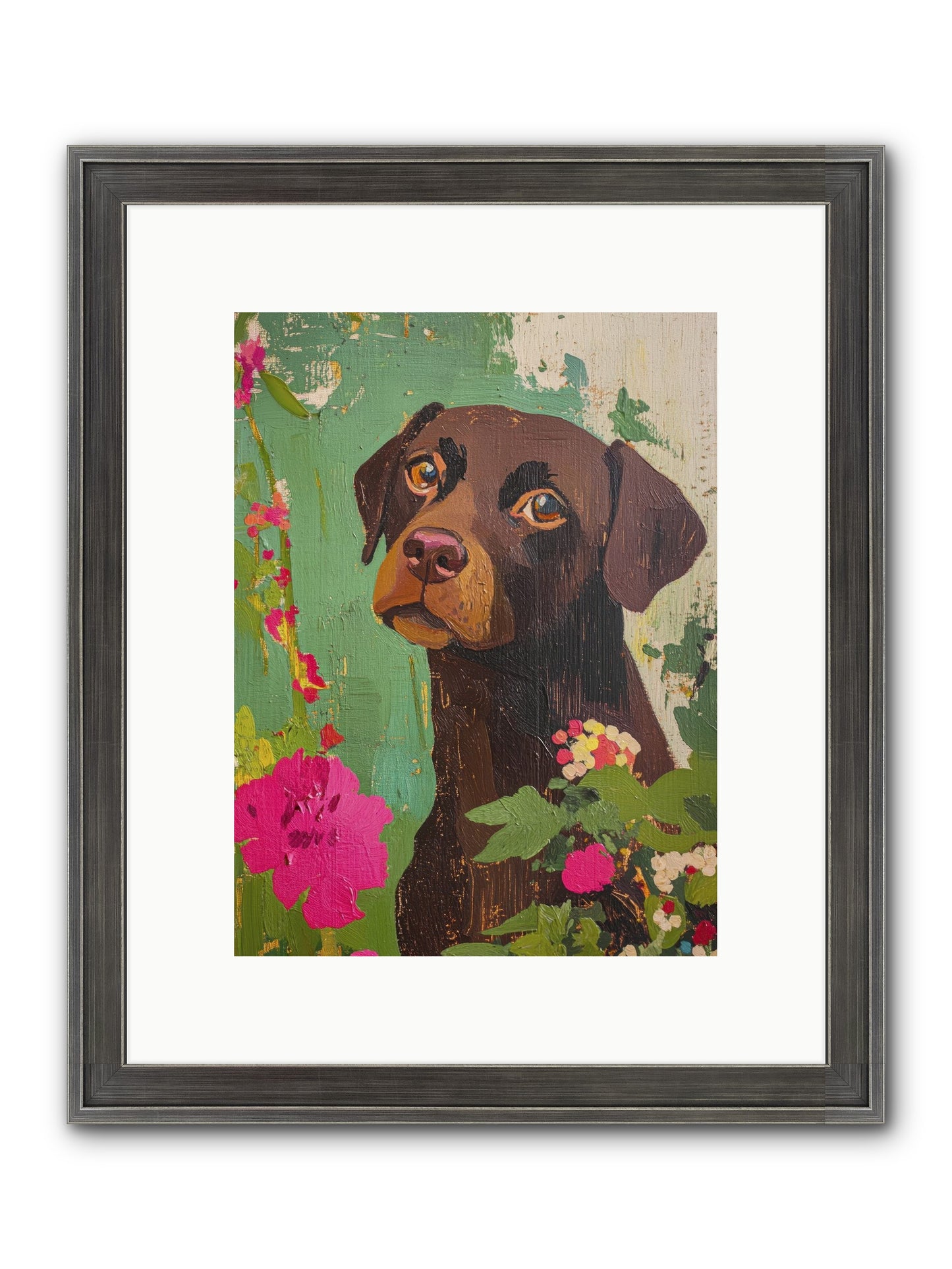 Puddingface Framed Print - Slimwoods Black/Silver 9x12
