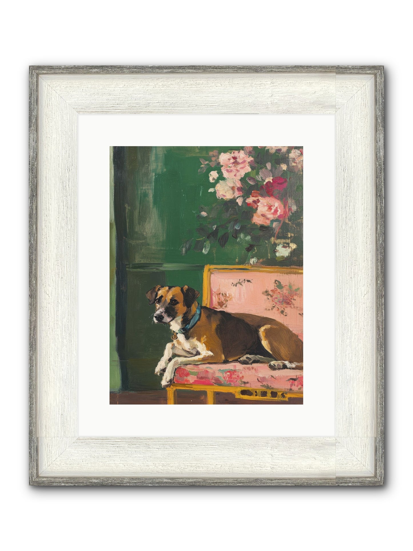 Puddingpaws Framed Print - Driftwood White 12x16