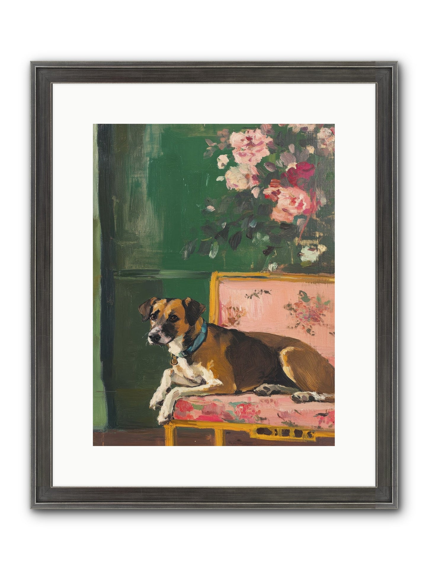 Puddingpaws Framed Print - Slimwoods Black/Silver 12x16