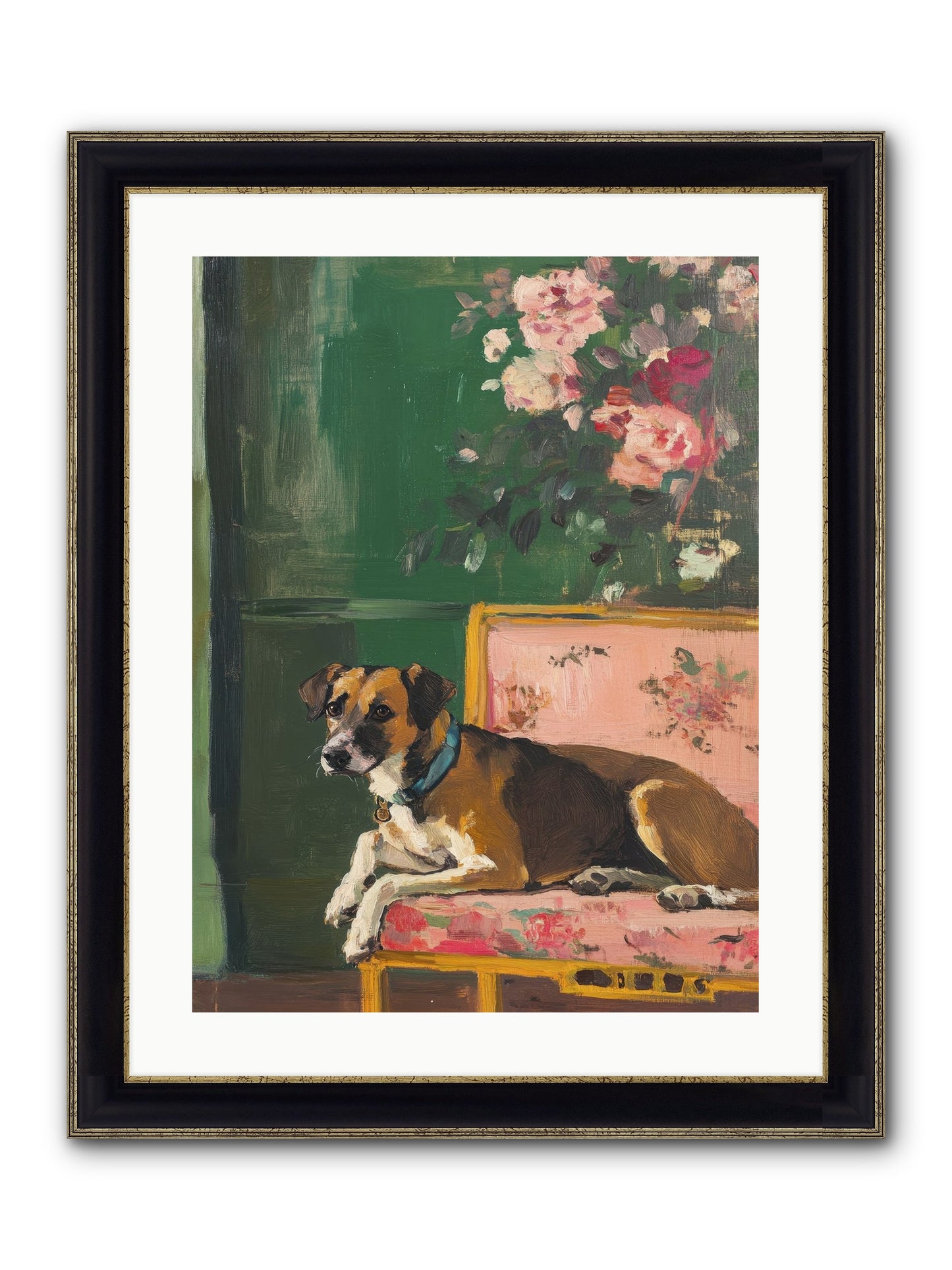 Puddingpaws Framed Print - Black & Gold 18x24