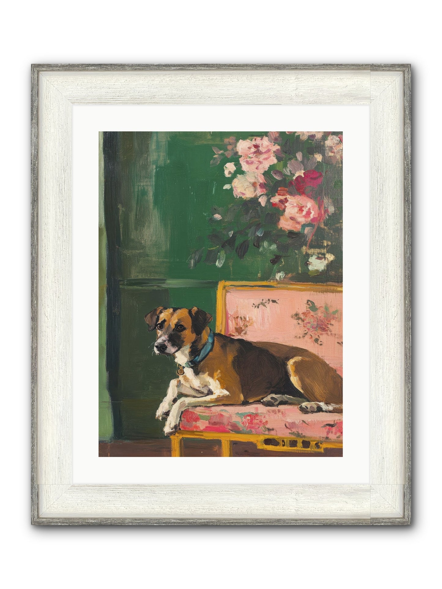 Puddingpaws Framed Print - Driftwood White 18x24