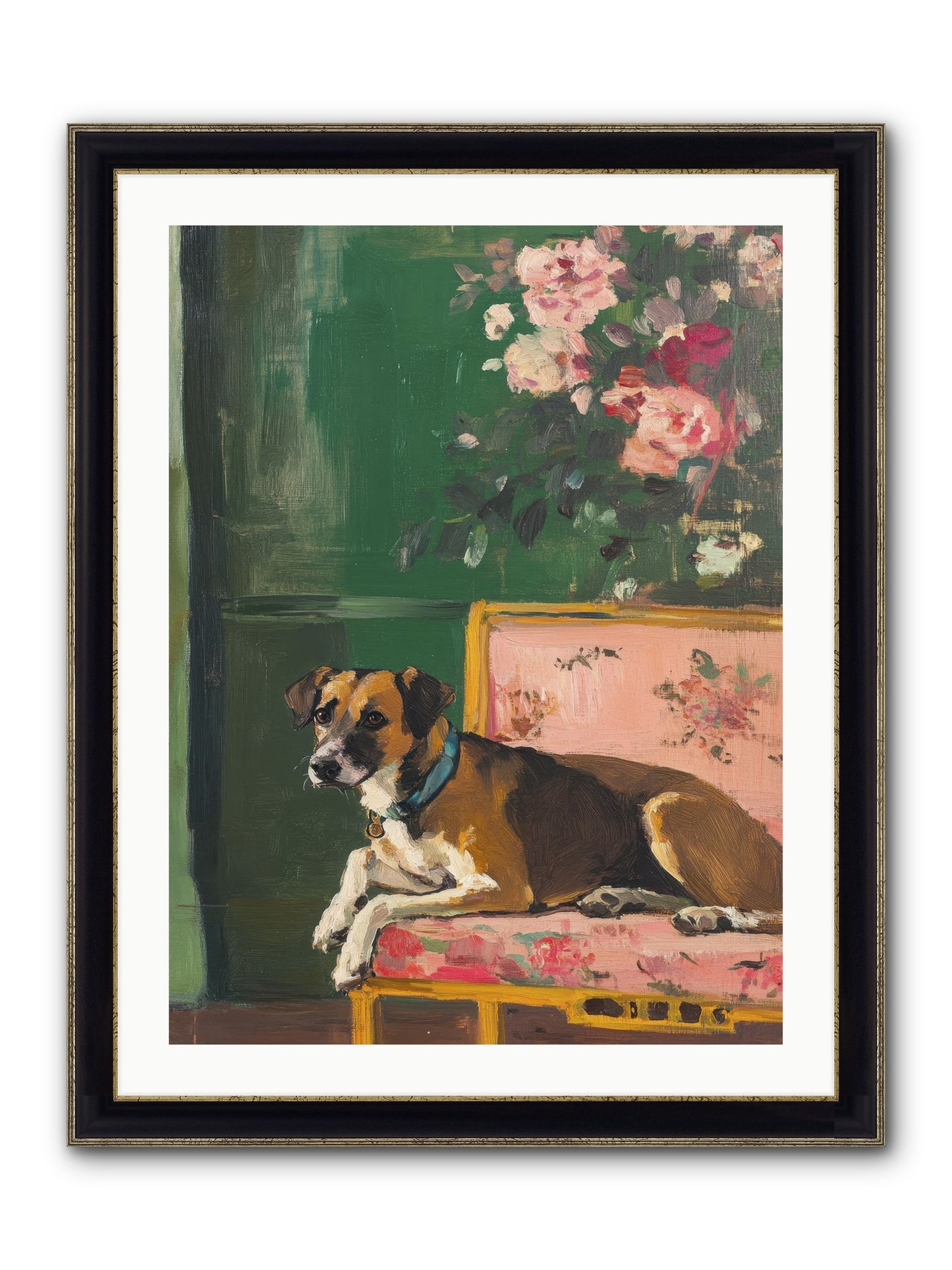 Puddingpaws Framed Print - Black & Gold 24x32