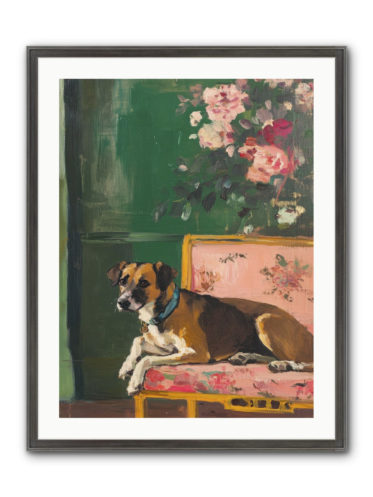 Puddingpaws Framed Print - Slimwoods Black/Silver 24x32