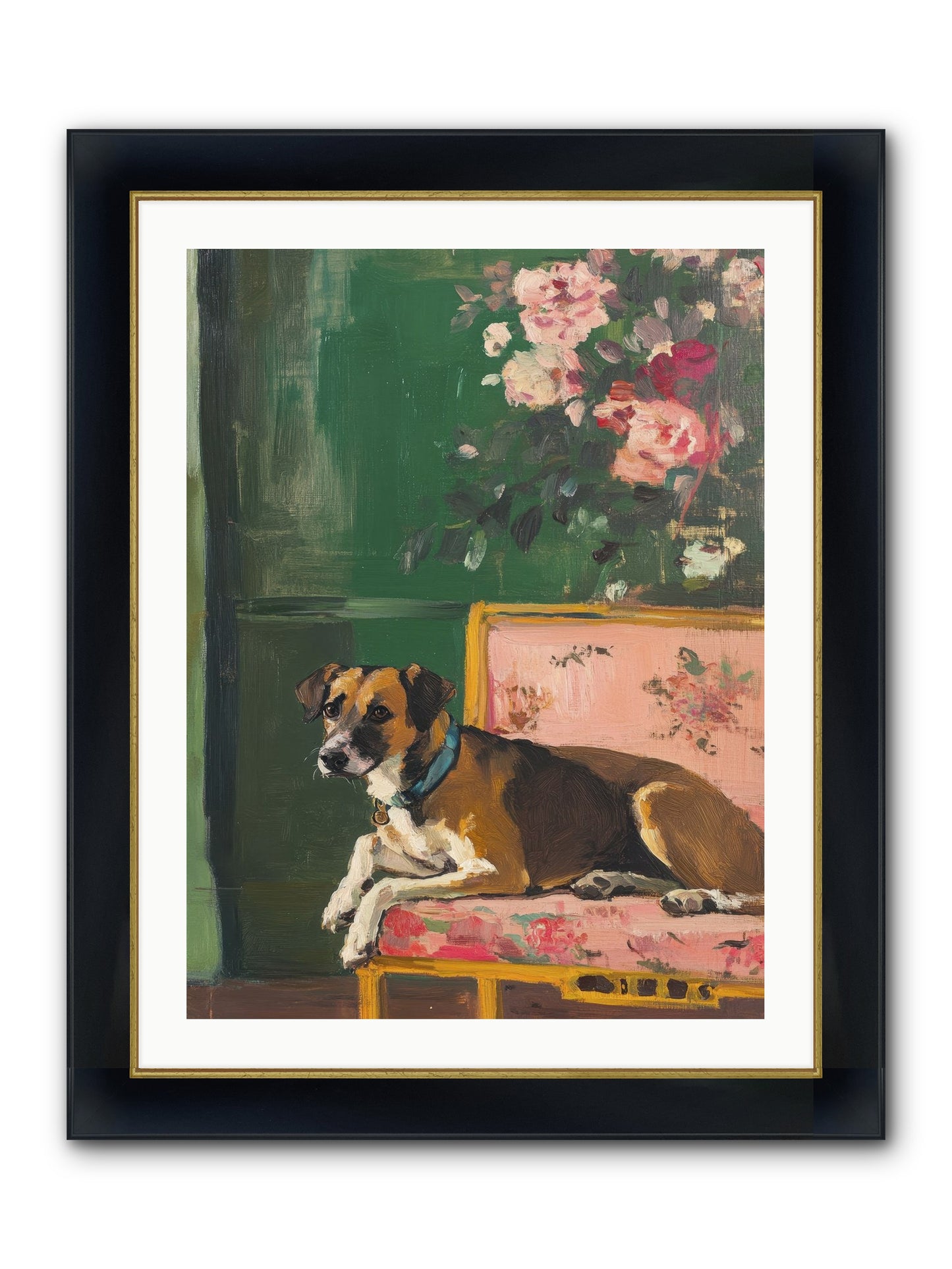 Puddingpaws Framed Print - Wide Black w/Gold 24x32