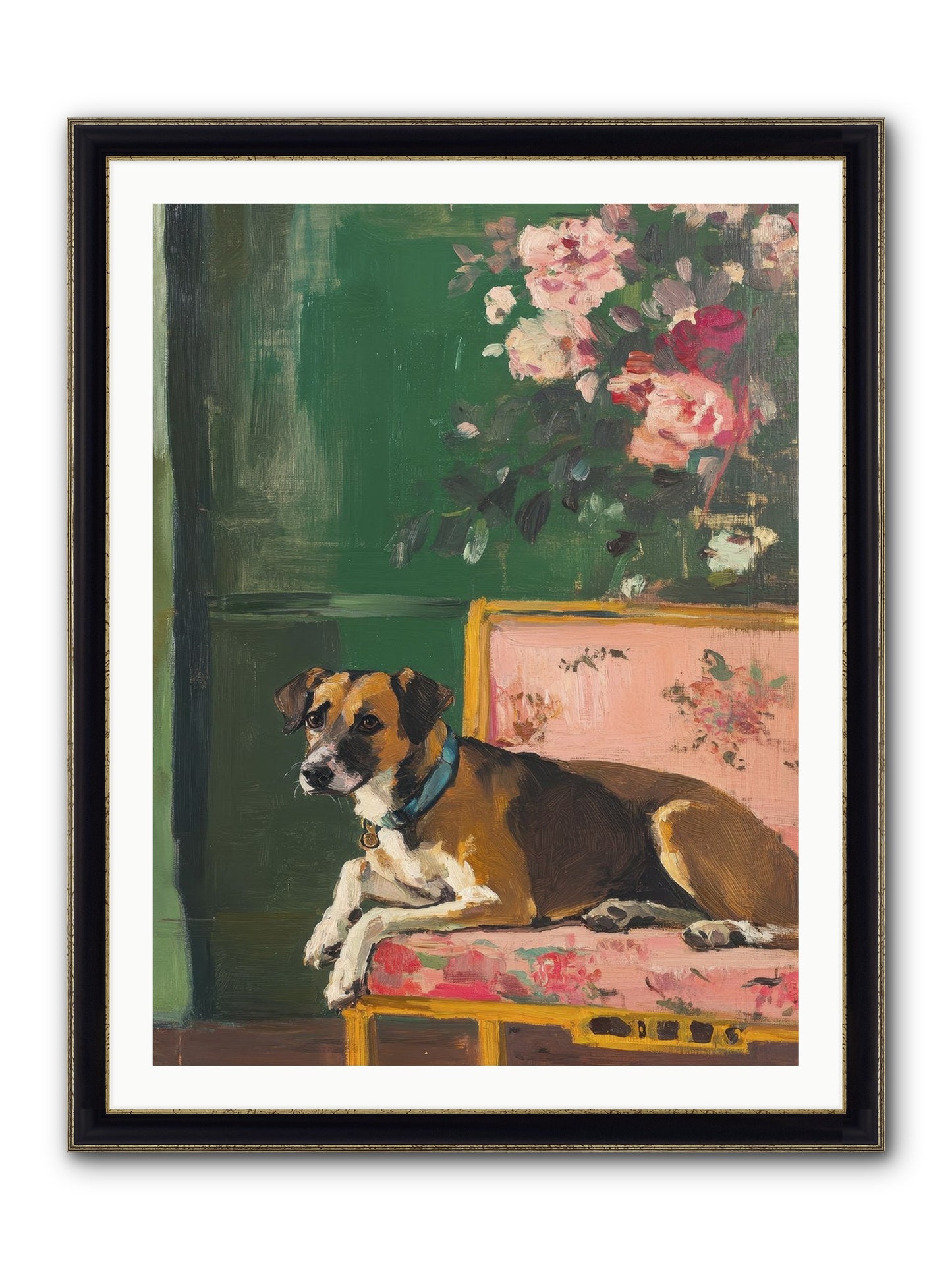 Puddingpaws Framed Print - Black & Gold 30x40