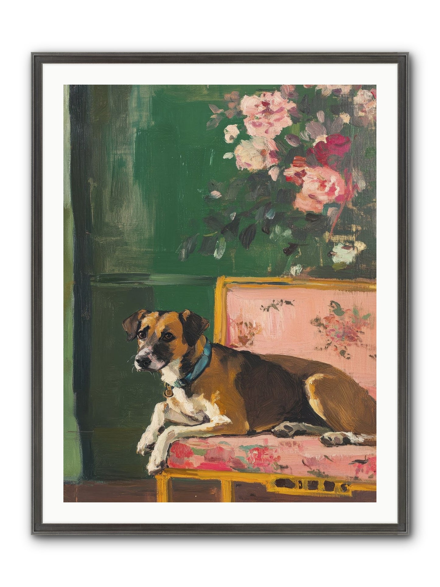 Puddingpaws Framed Print - Slimwoods Black/Silver 30x40