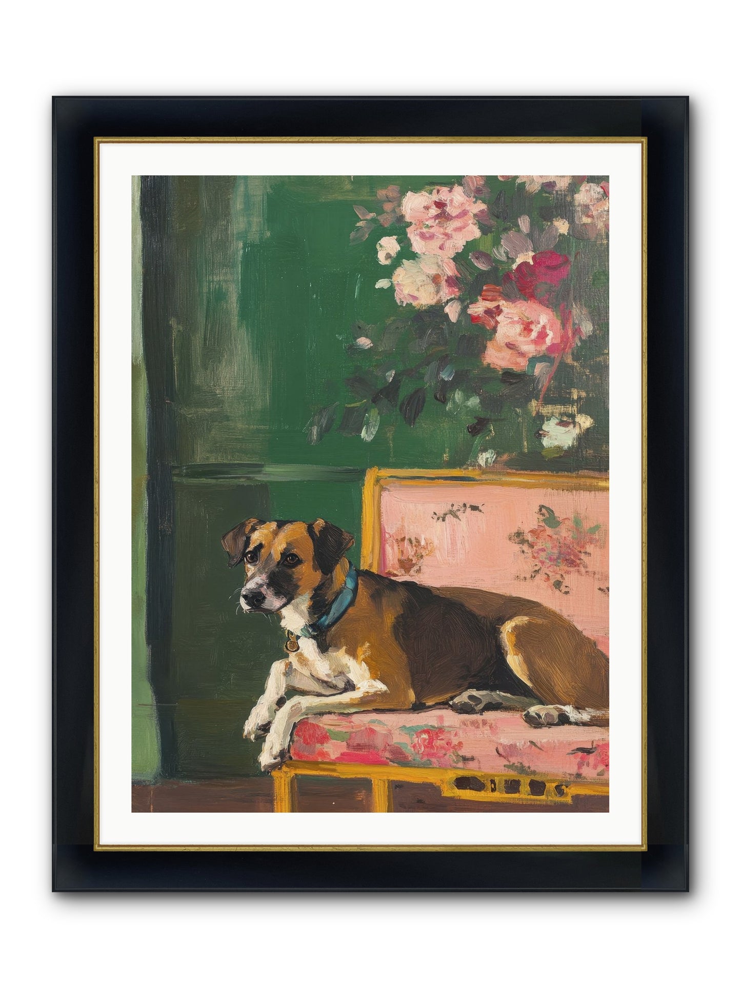 Puddingpaws Framed Print - Wide Black w/Gold 30x40