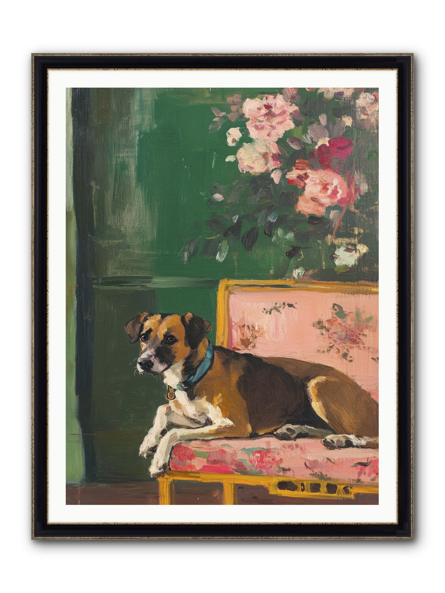 Puddingpaws Framed Print - Black & Gold 36x48