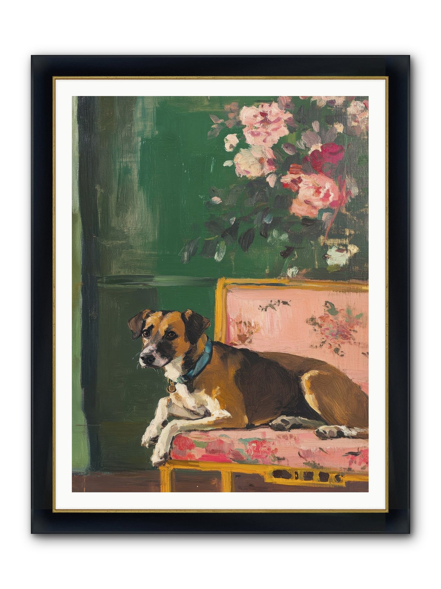 Puddingpaws Framed Print - Wide Black w/Gold 36x48