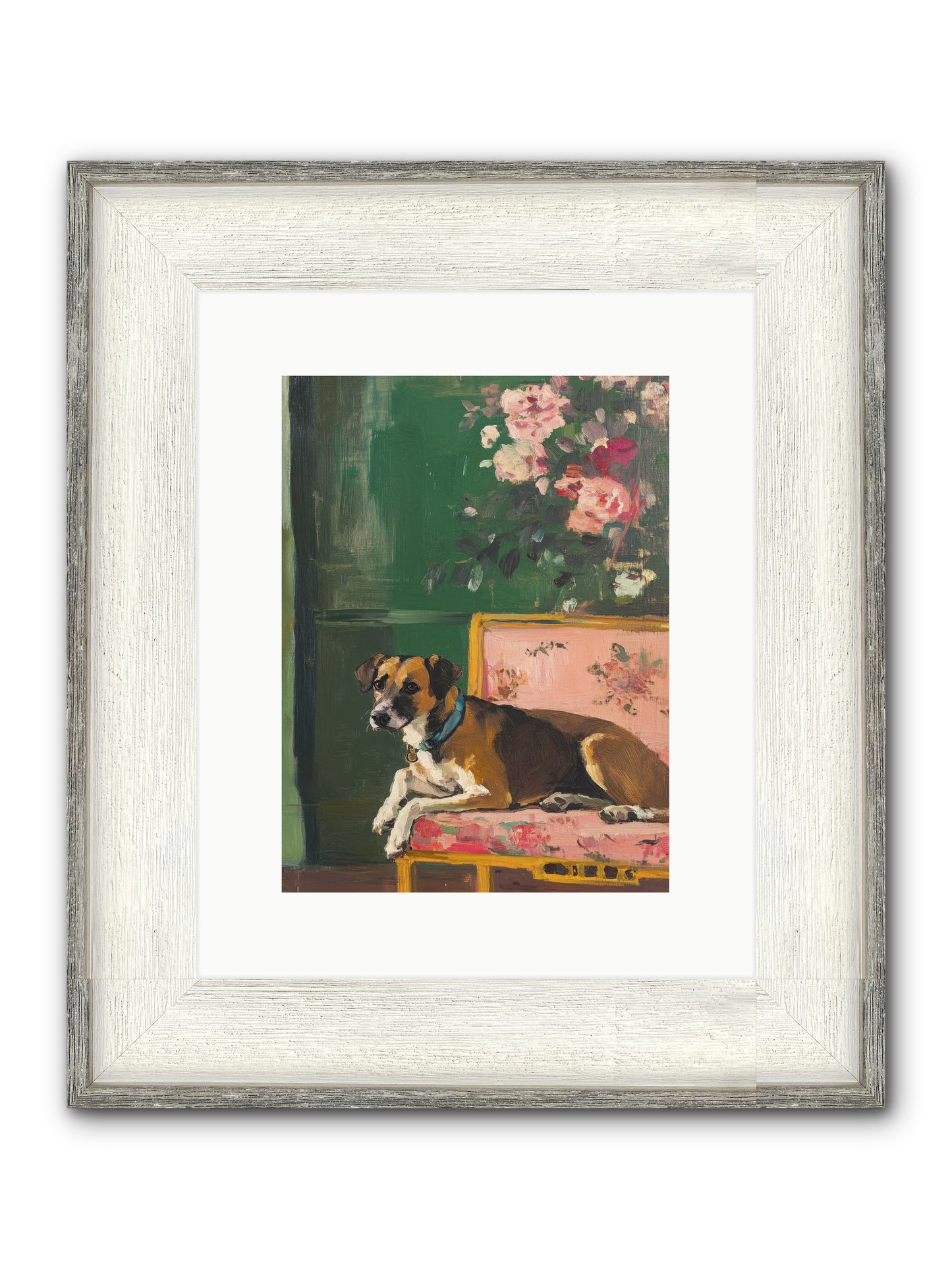 Puddingpaws Framed Print - Driftwood White 9x12