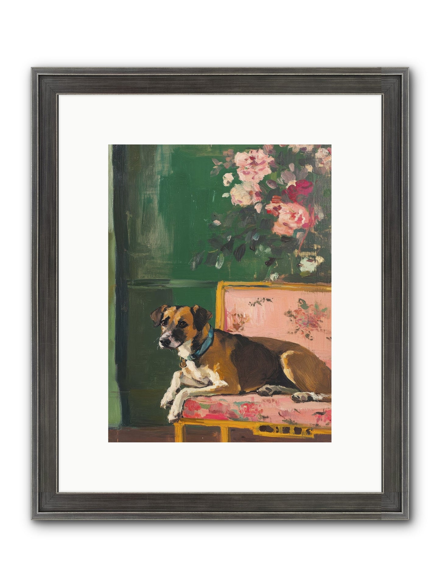 Puddingpaws Framed Print - Slimwoods Black/Silver 9x12