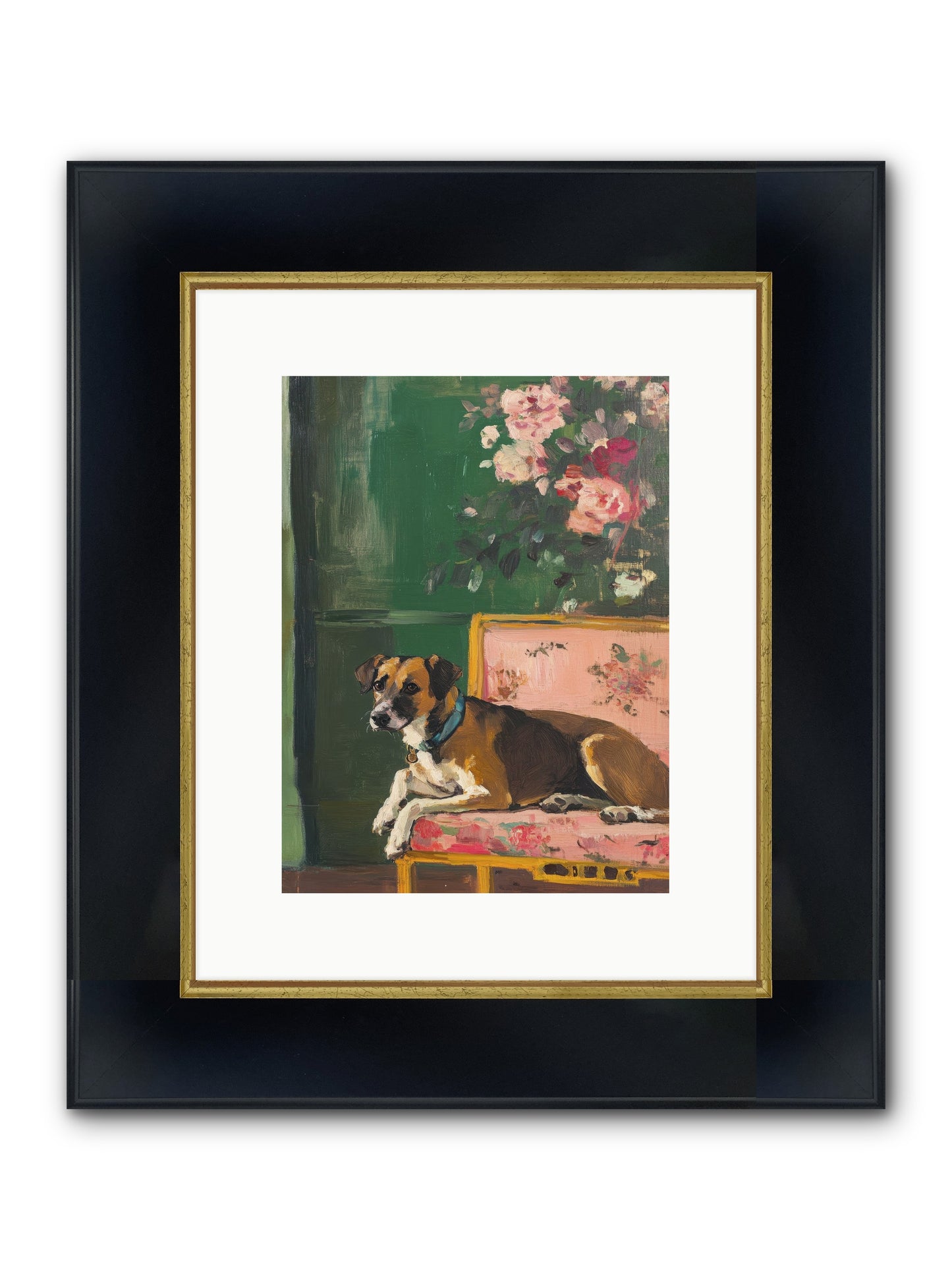Puddingpaws Framed Print - Wide Black w/Gold 9x12