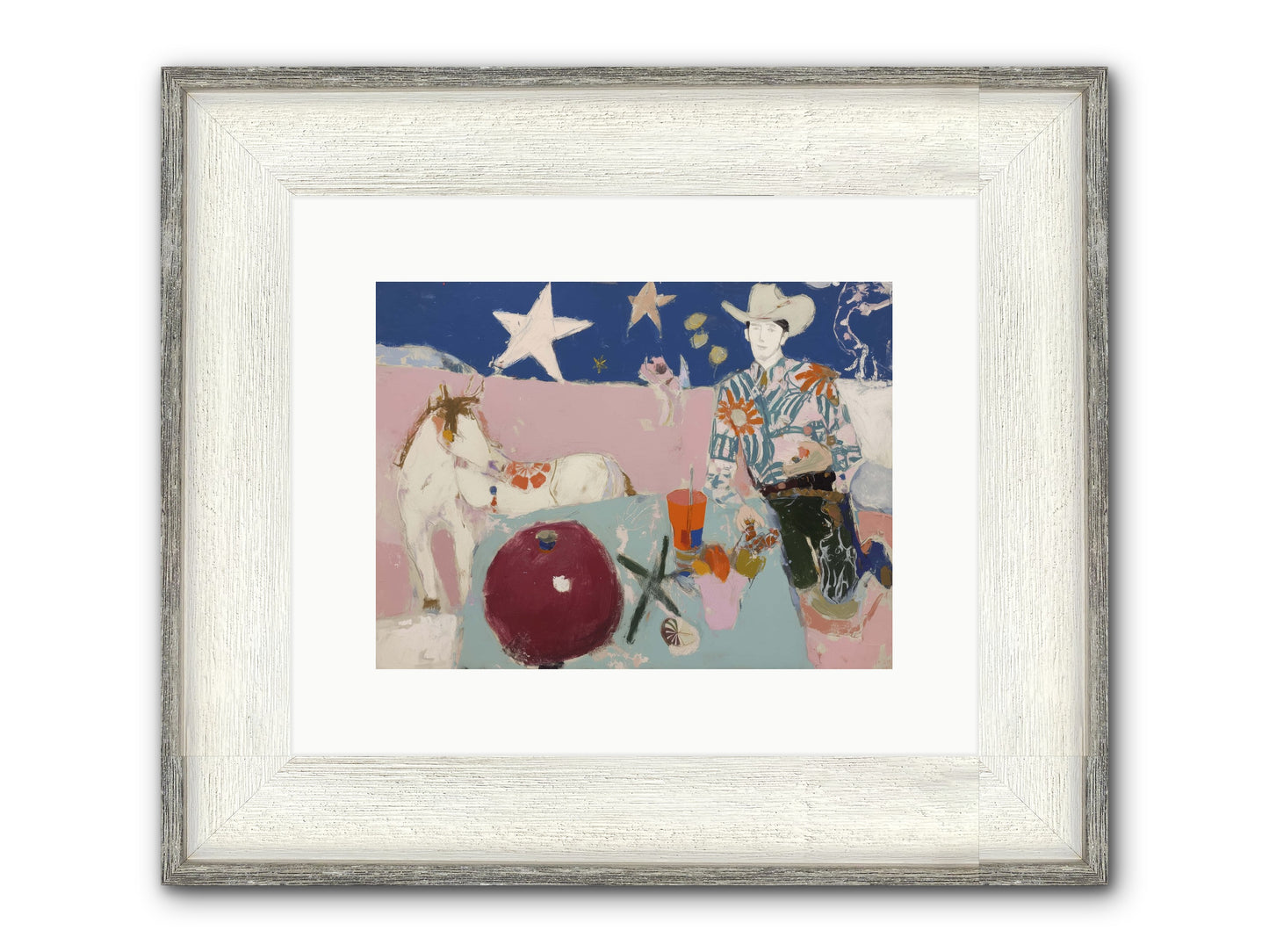 Pulse Of The Prairie Framed Print - Driftwood White 12x9