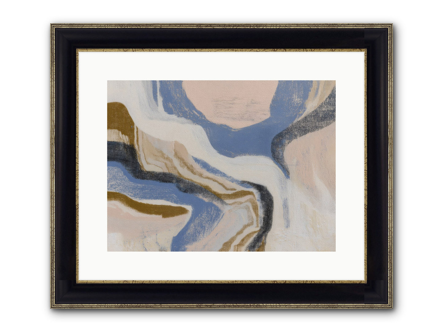 Pulse Ridge No.1 Framed Print - Black & Gold 16x12