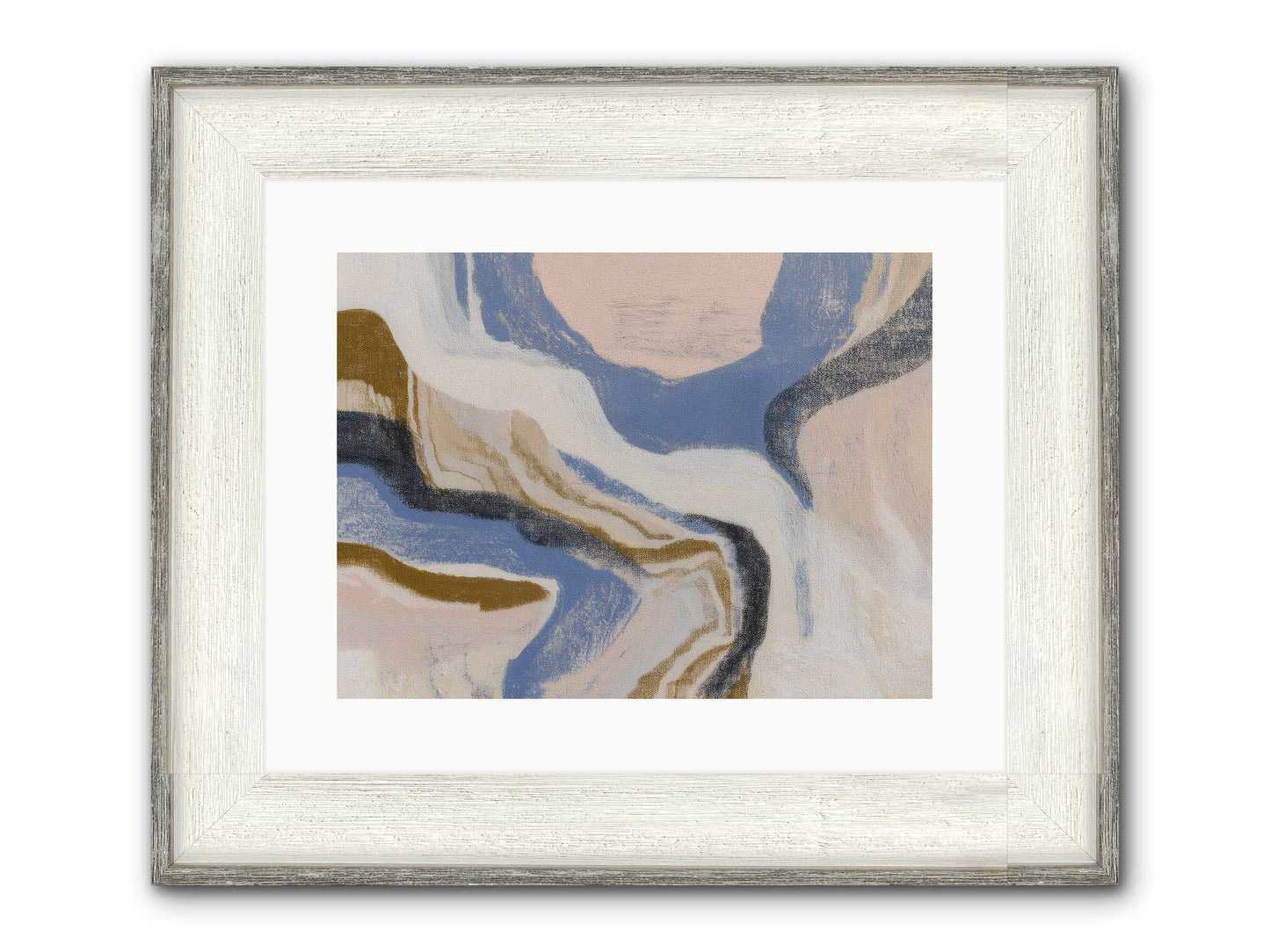 Pulse Ridge No.1 Framed Print - Driftwood White 16x12